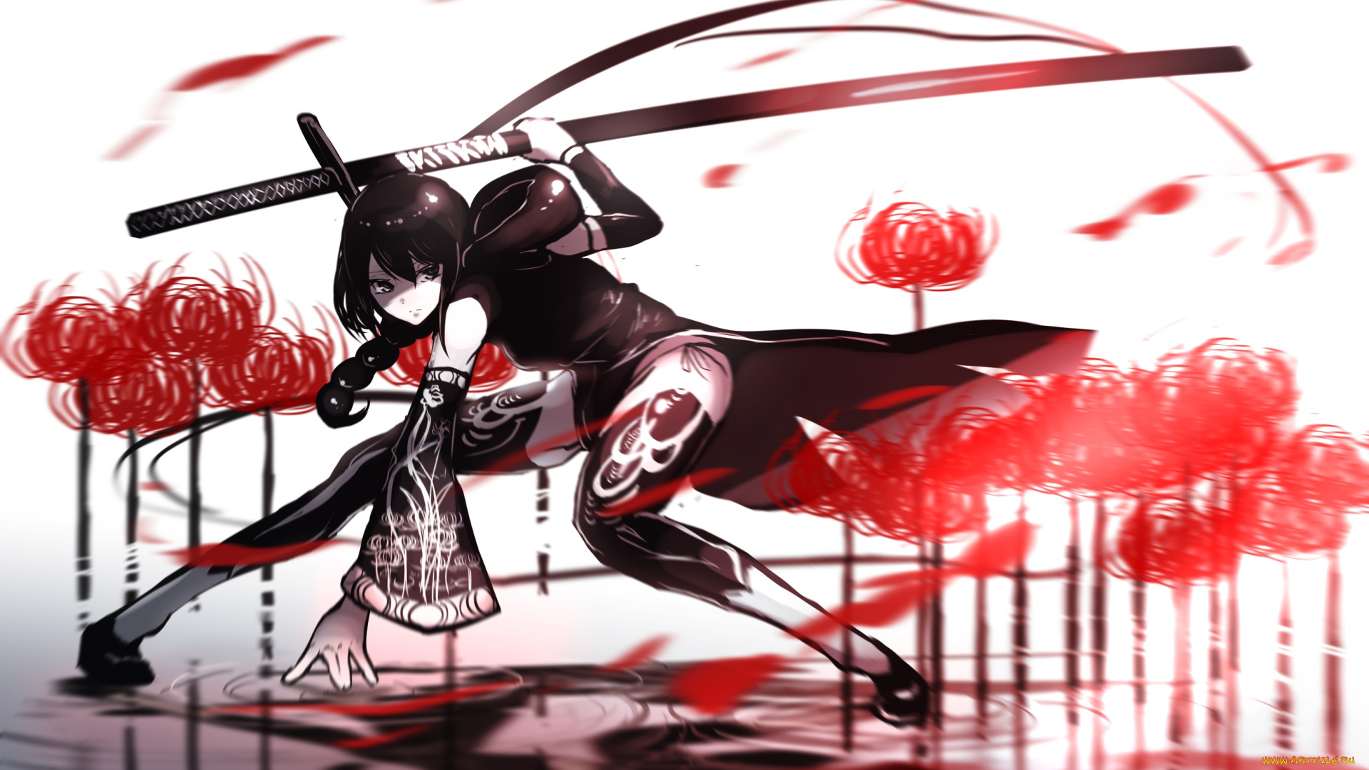 аниме, оружие, , техника, , технологии, меч, девушка