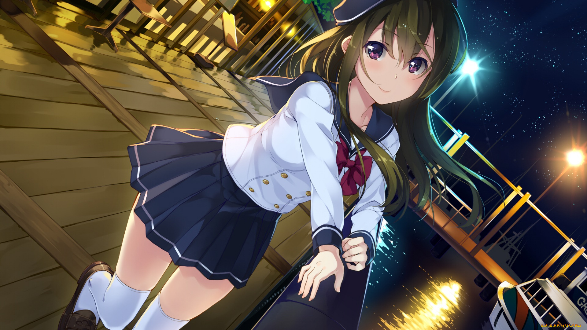 аниме, unknown, , другое, фон, взгляд, девушка