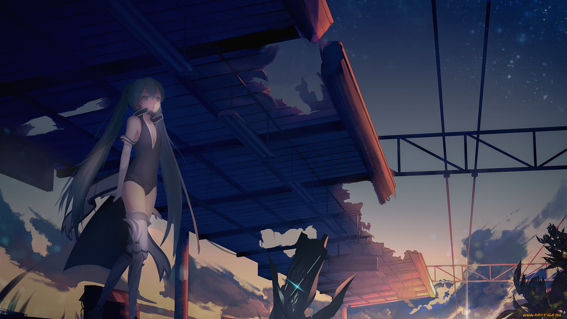 аниме, vocaloid, девушка