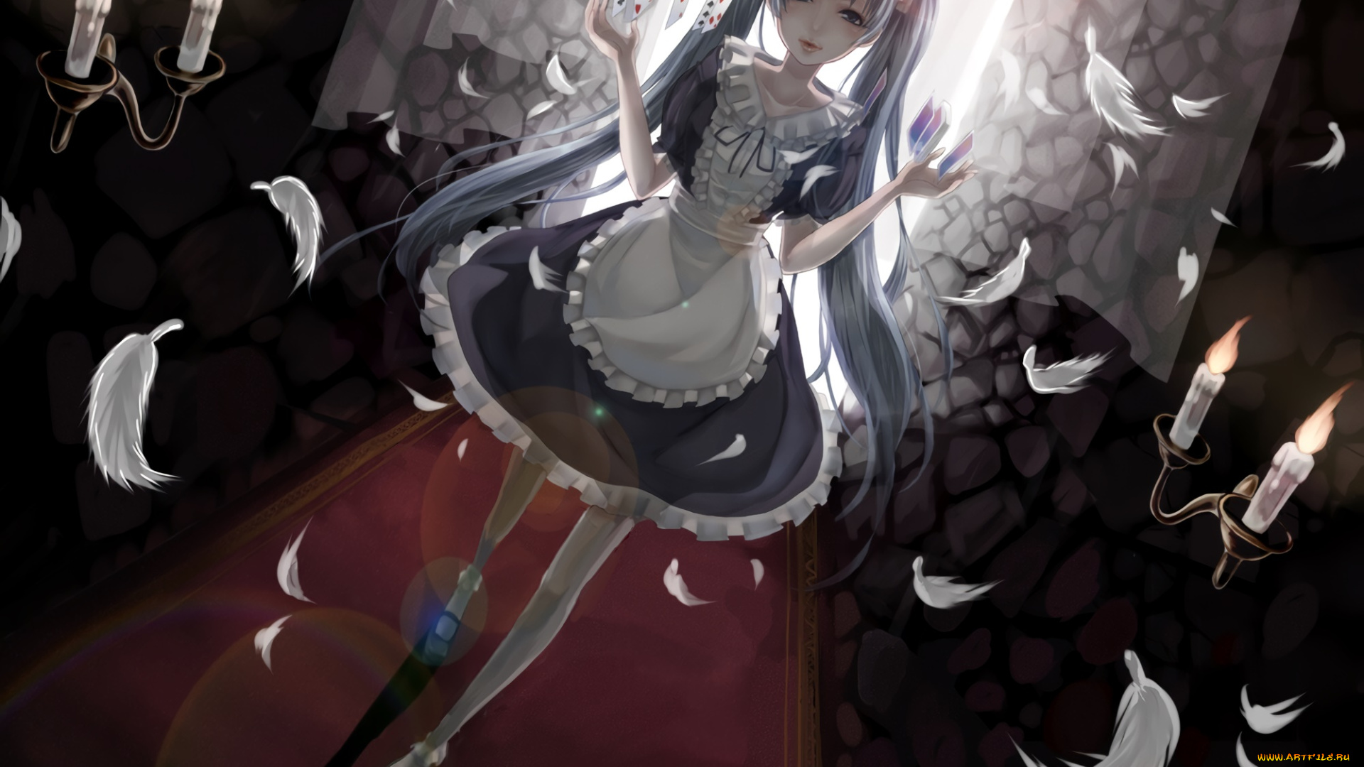 аниме, vocaloid, фон, взгляд, девушка