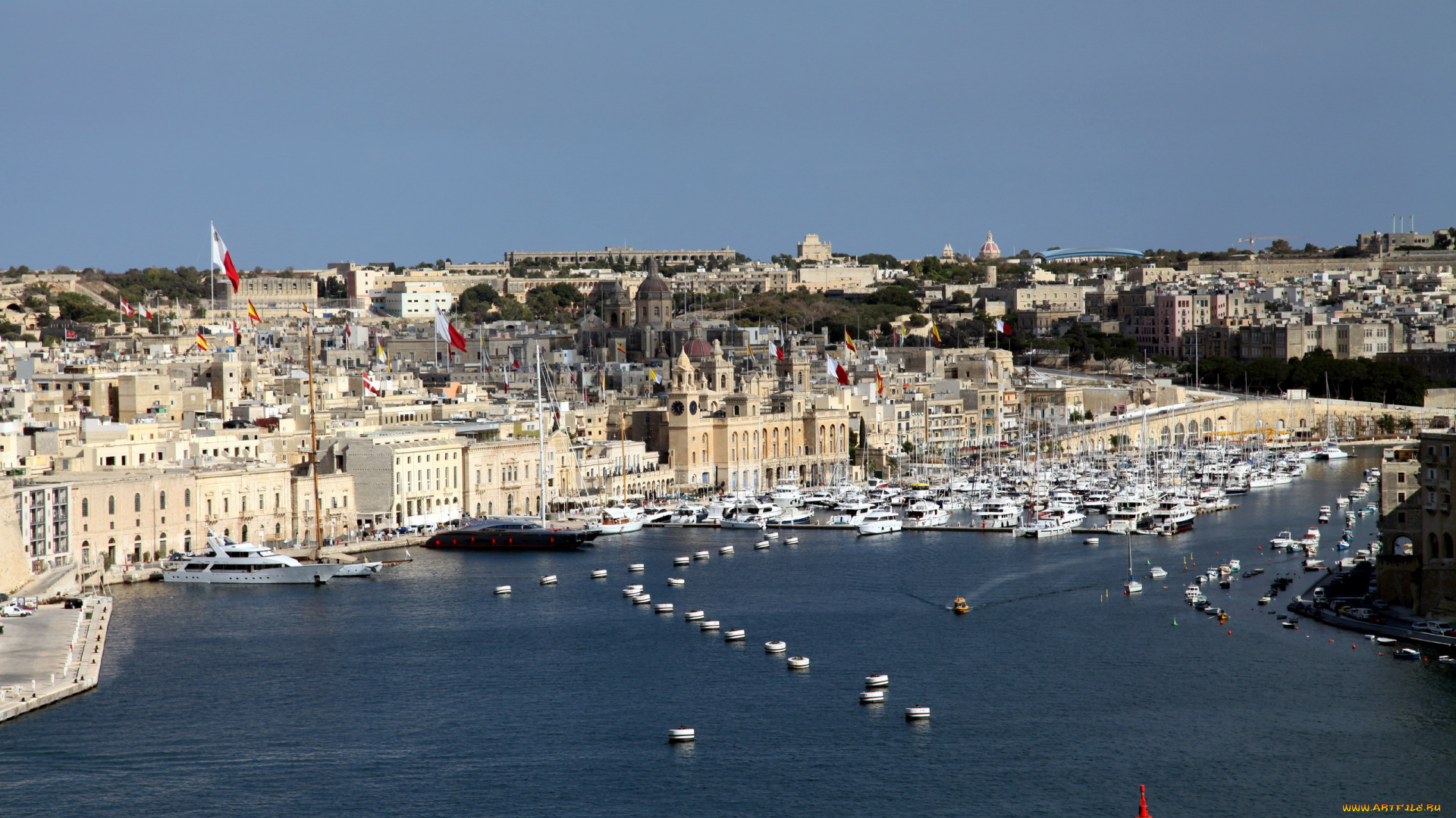 города, валетта, , мальта, панорама