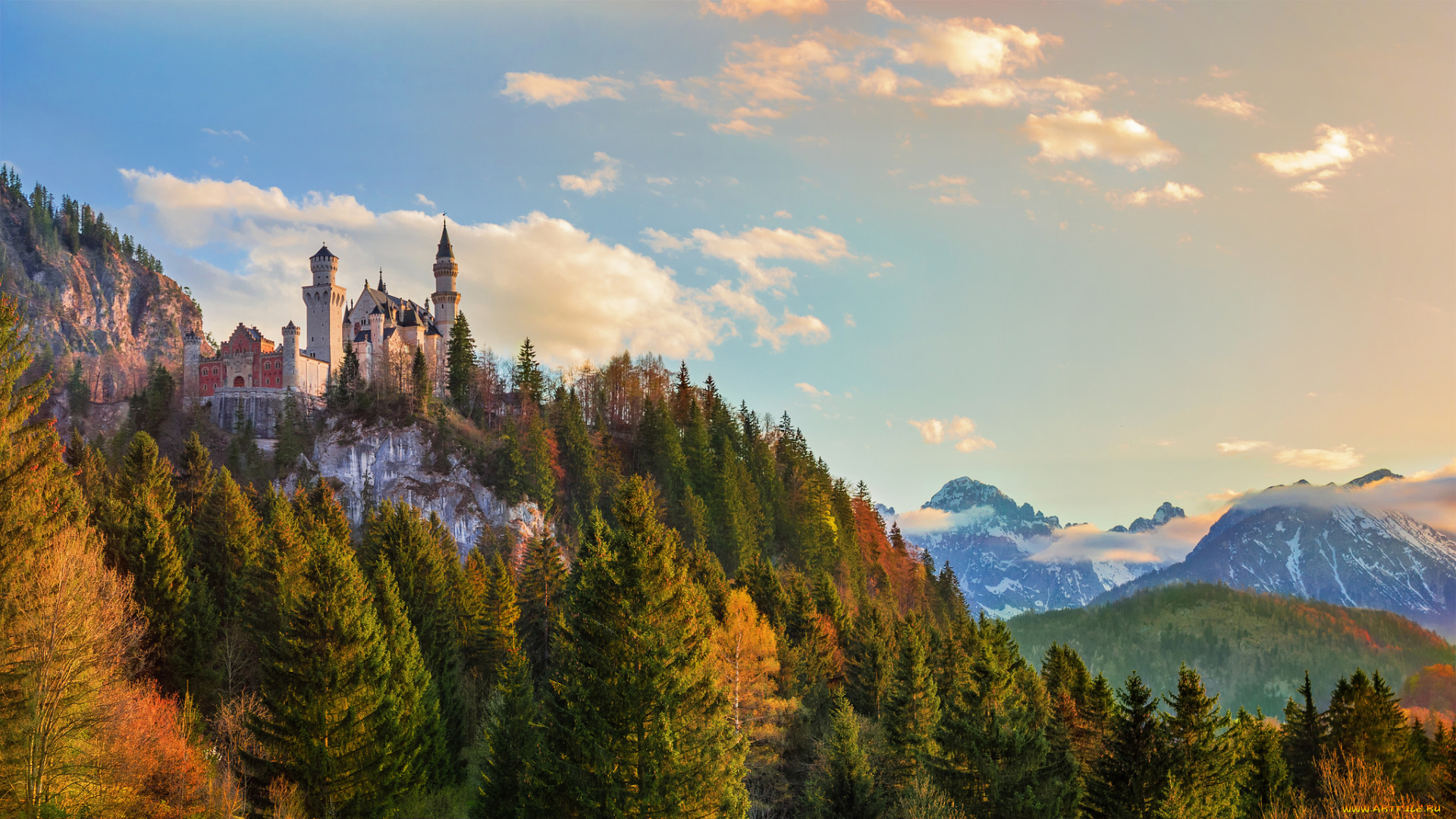 neuschwanstein, castle, , germany, города, замок, нойшванштайн, , германия, замок, горы