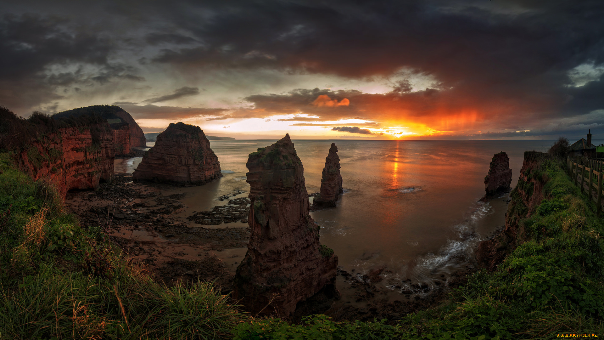 природа, побережье, море, берег