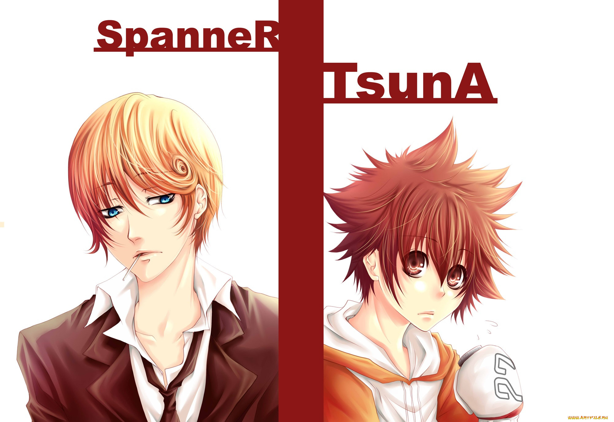 аниме, katekyo, hitman, reborn, парни