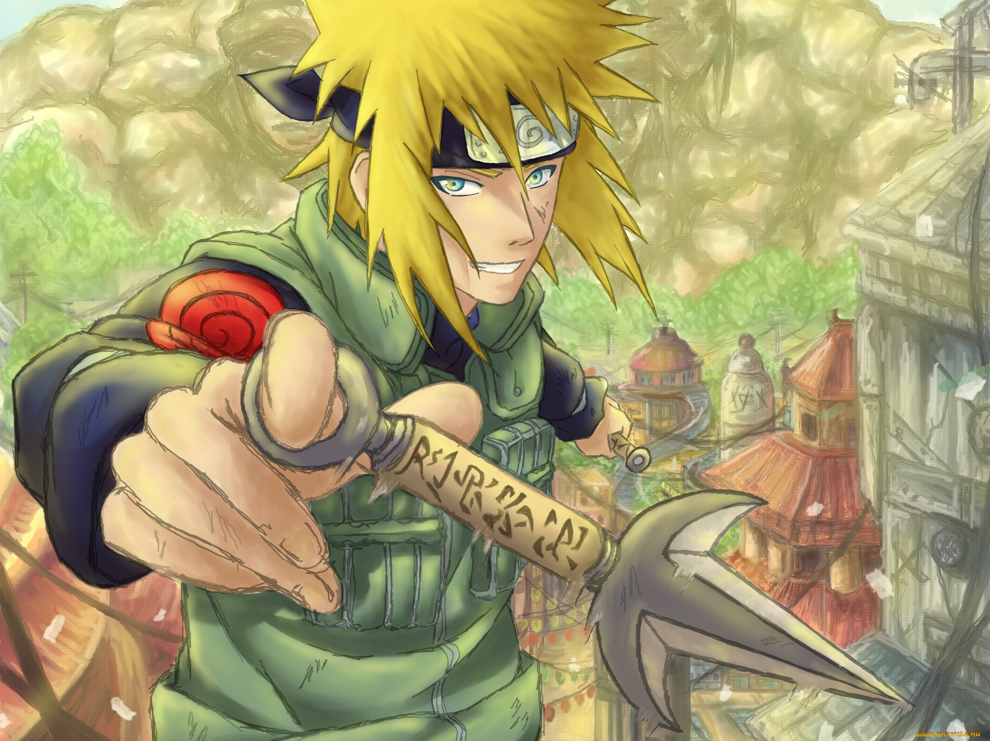 аниме, naruto, минато