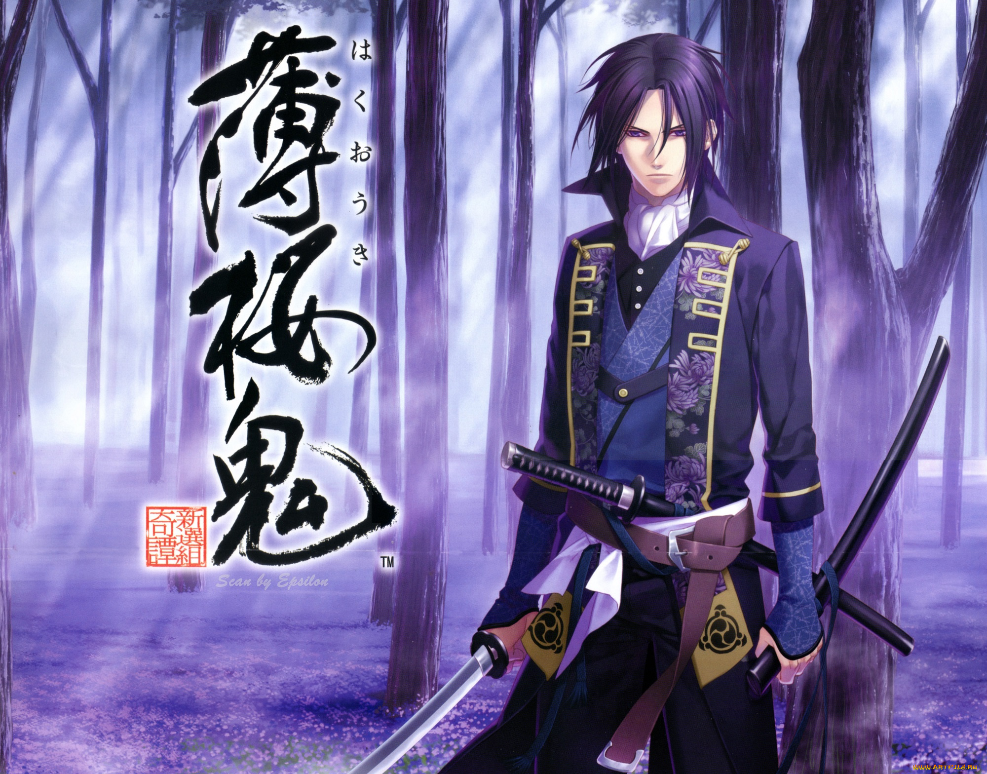 аниме, hakuoki, парень
