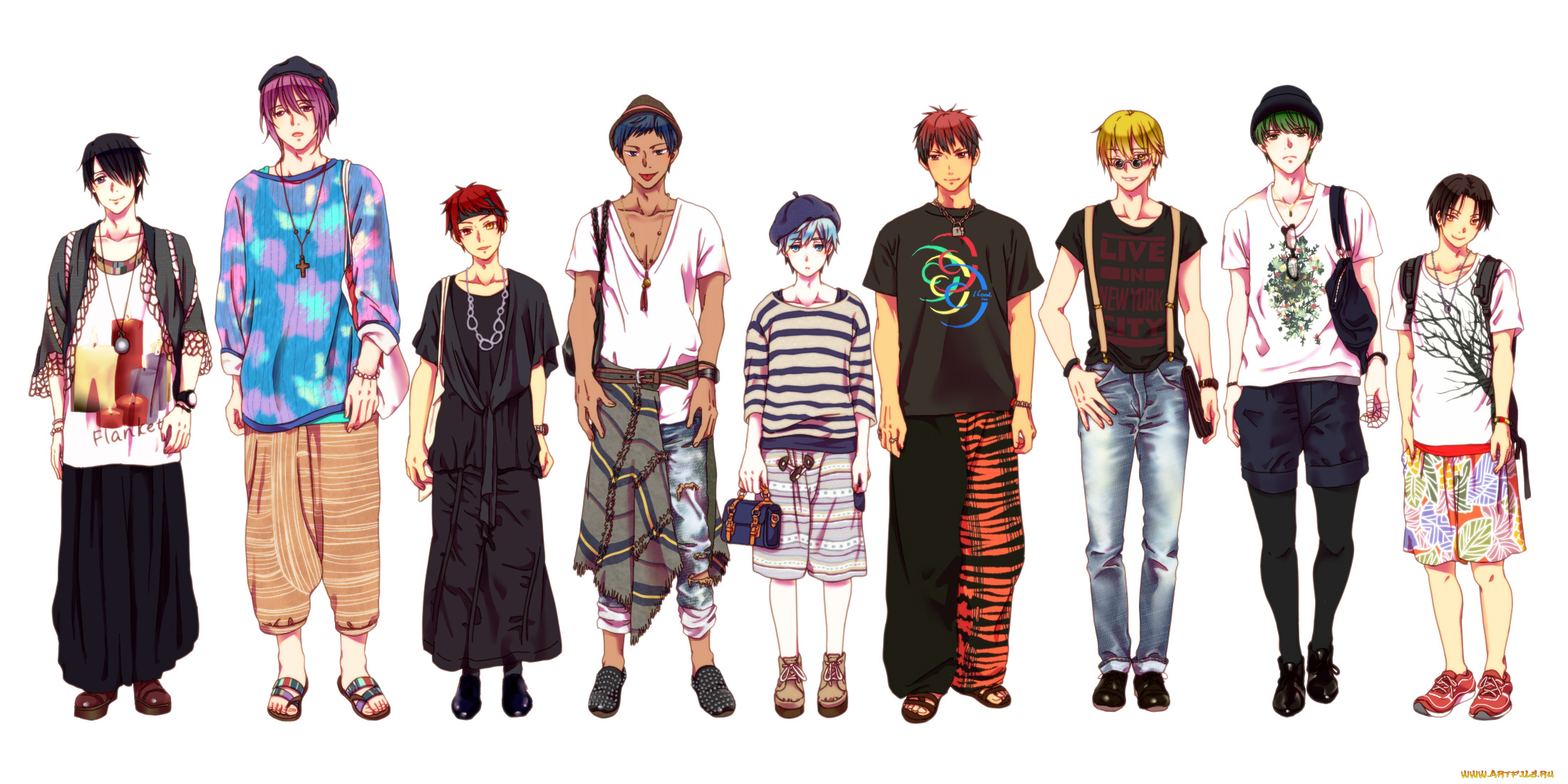 аниме, kuroko, no, baske, парни