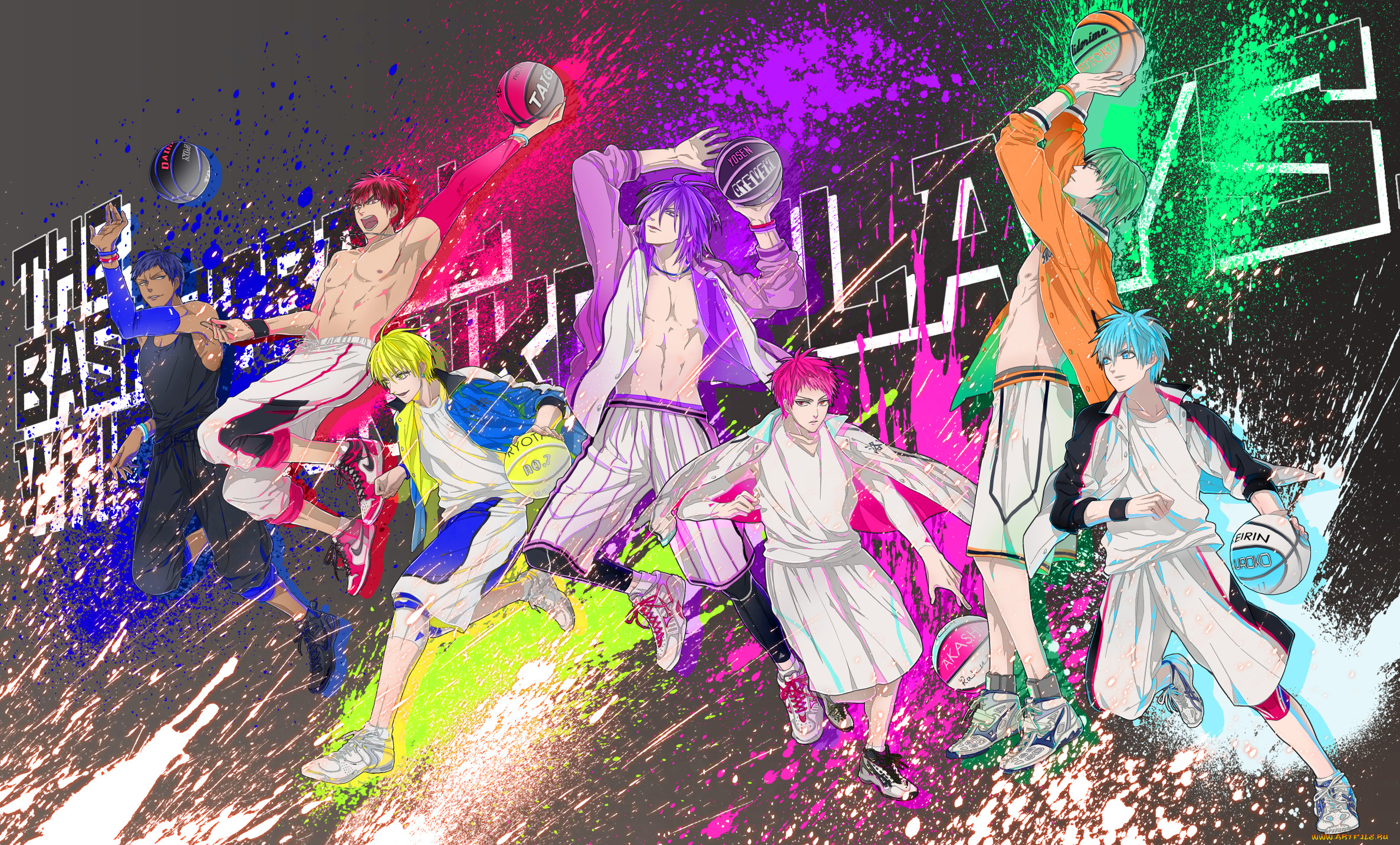 аниме, kuroko, no, baske, парни