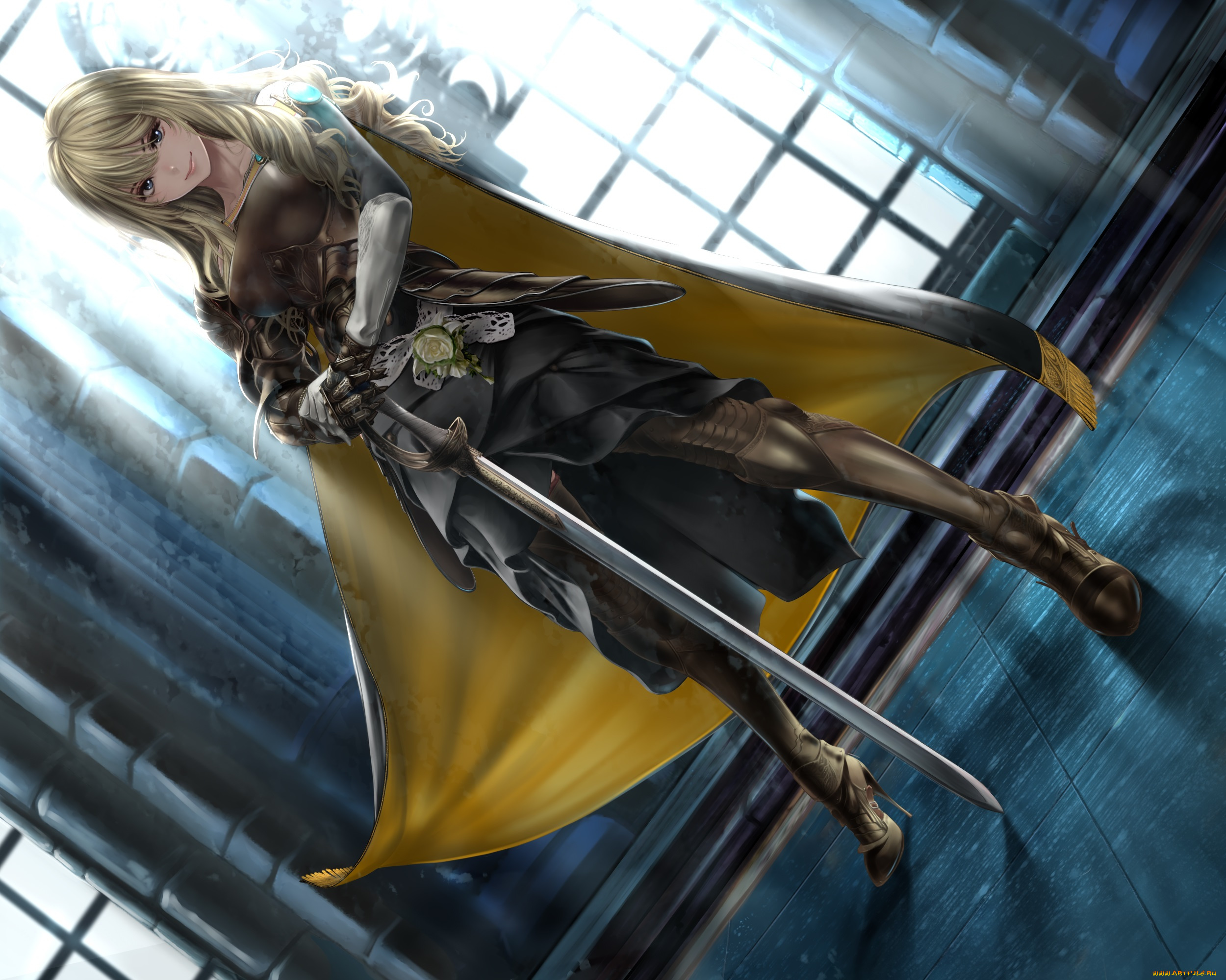 аниме, оружие, , техника, , технологии, девушка, меч