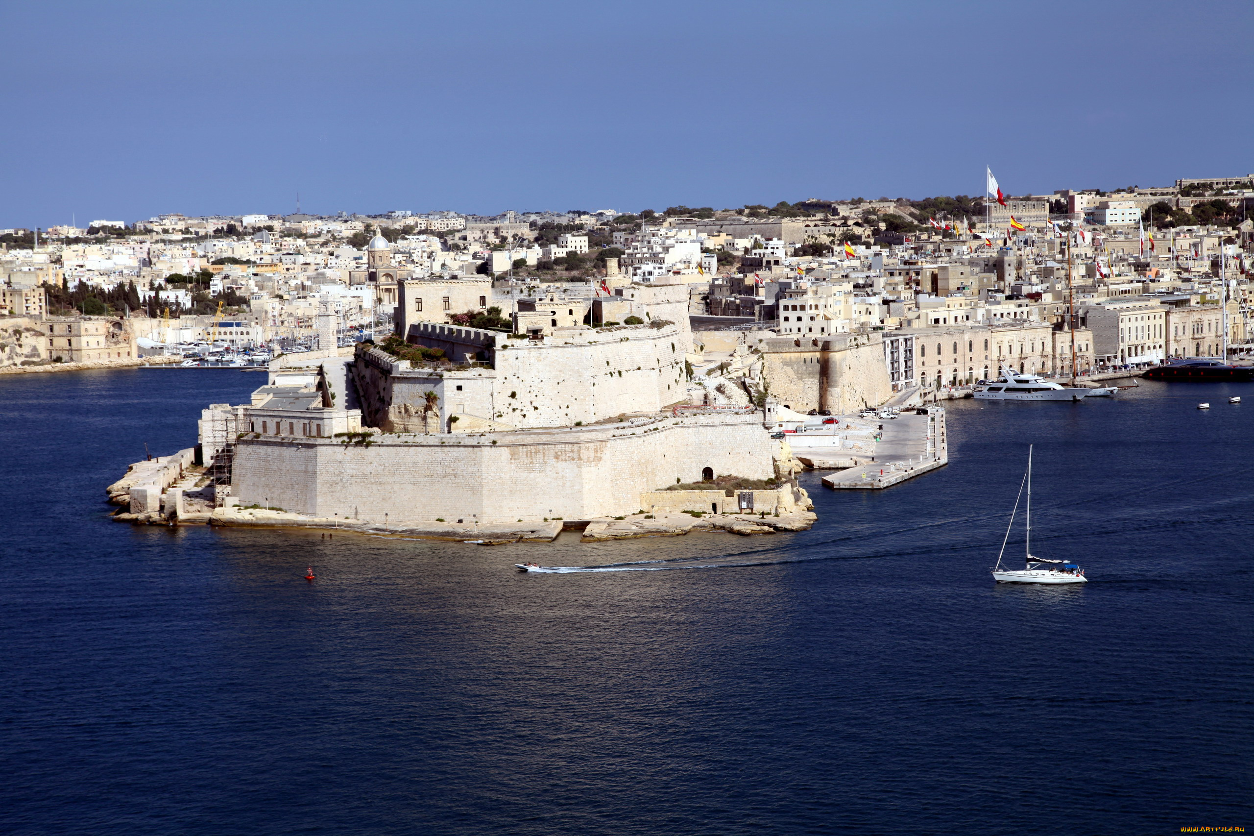 города, валетта, , мальта, панорама