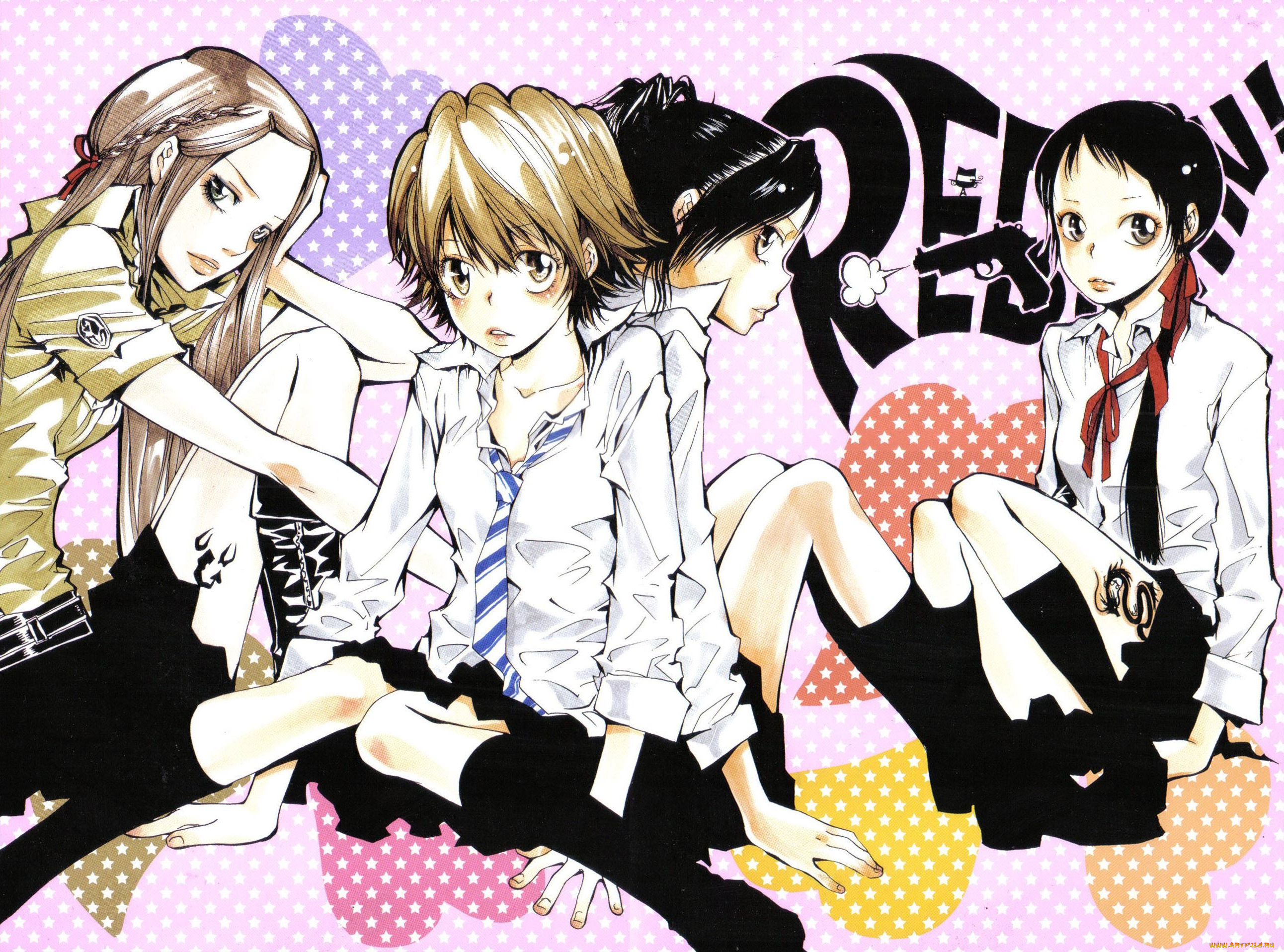 аниме, katekyo, hitman, reborn, девушки