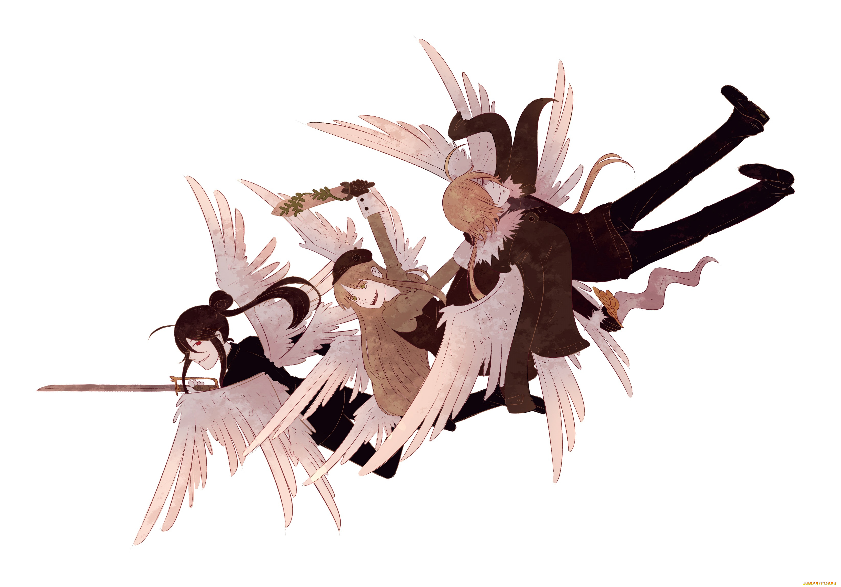 аниме, ангелы, , демоны