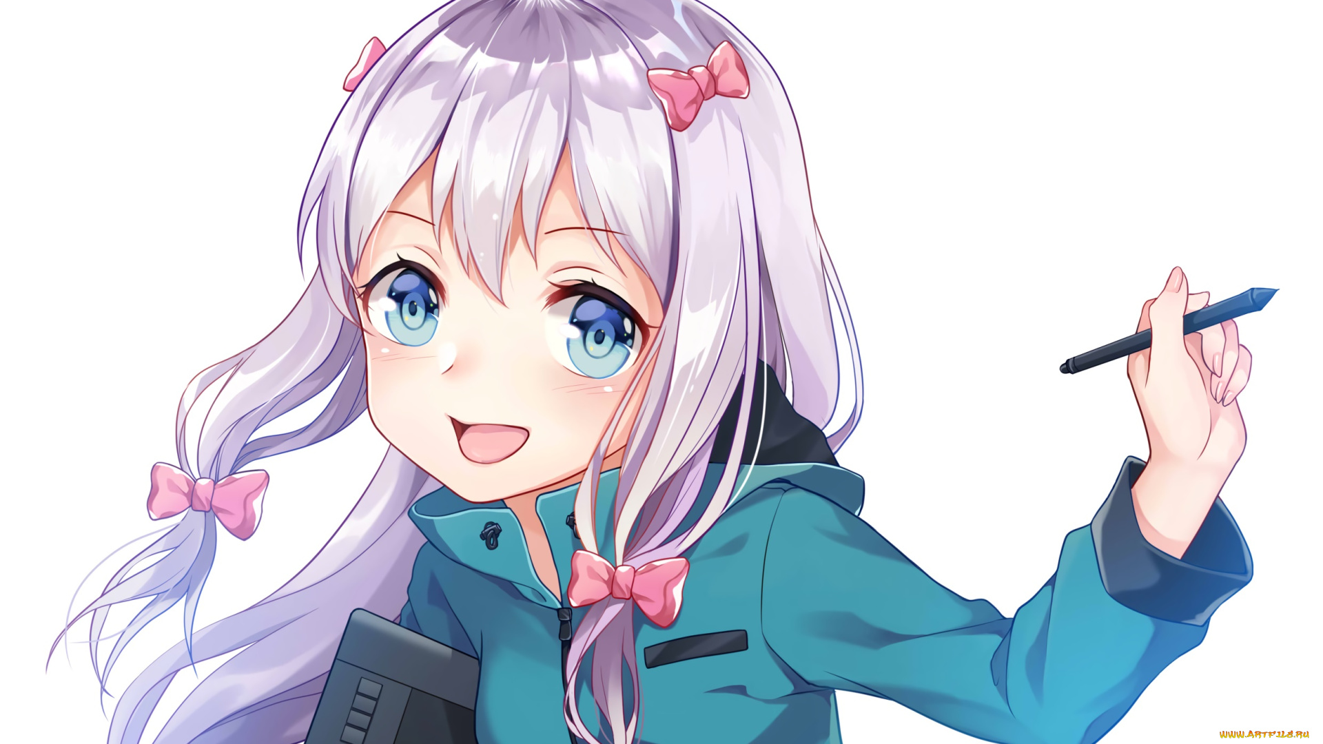 аниме, eromanga-sensei, фон, взгляд, девушка