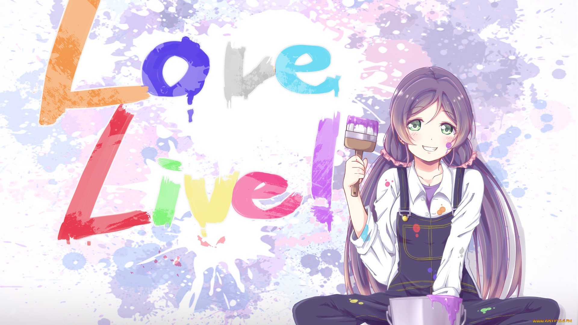 аниме, love, live, , school, idol, project, фон, взгляд, девушка