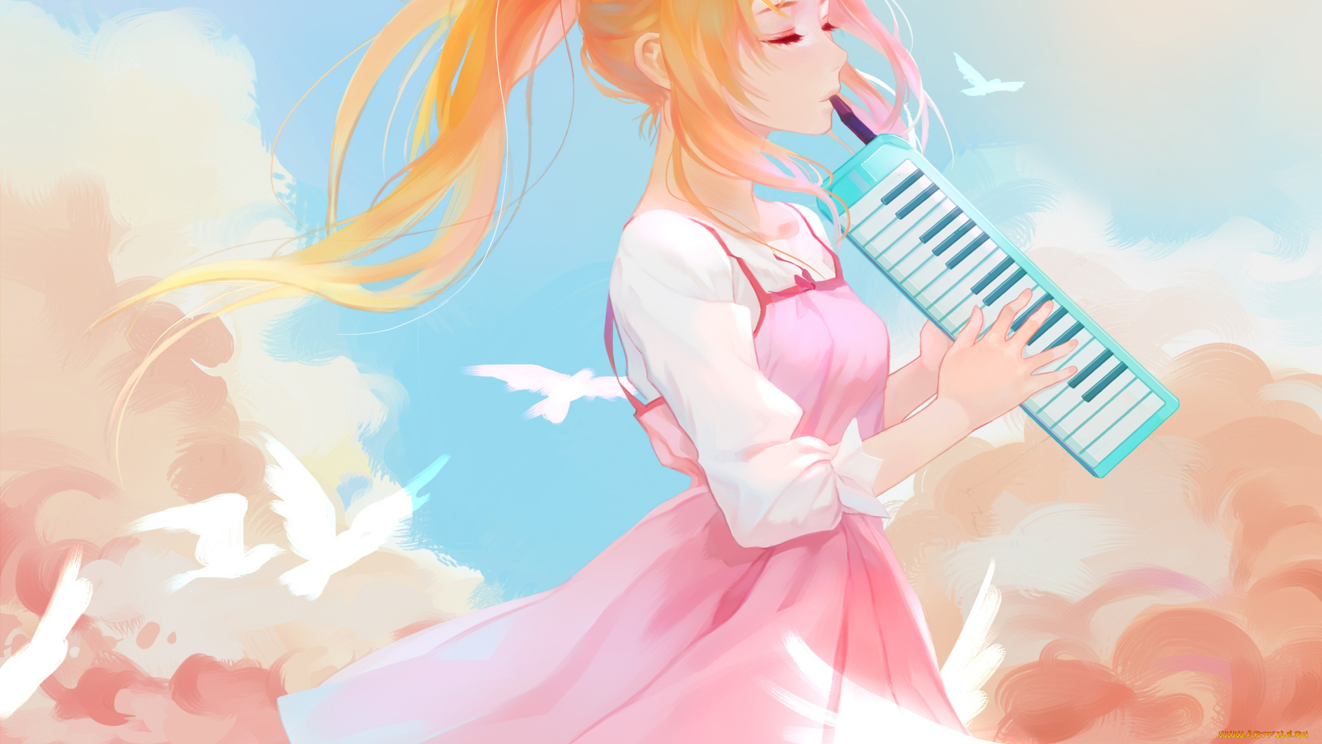 аниме, shigatsu, wa, kimi, no, uso, каори