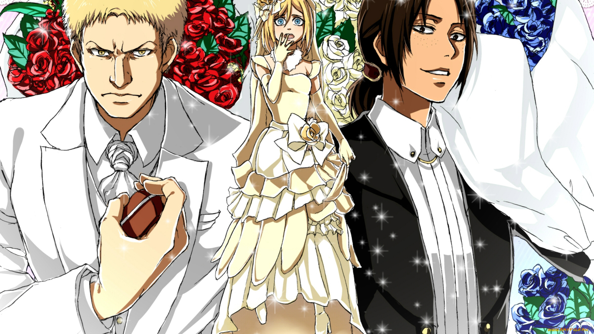 аниме, shingeki, no, kyojin, атака, титанов