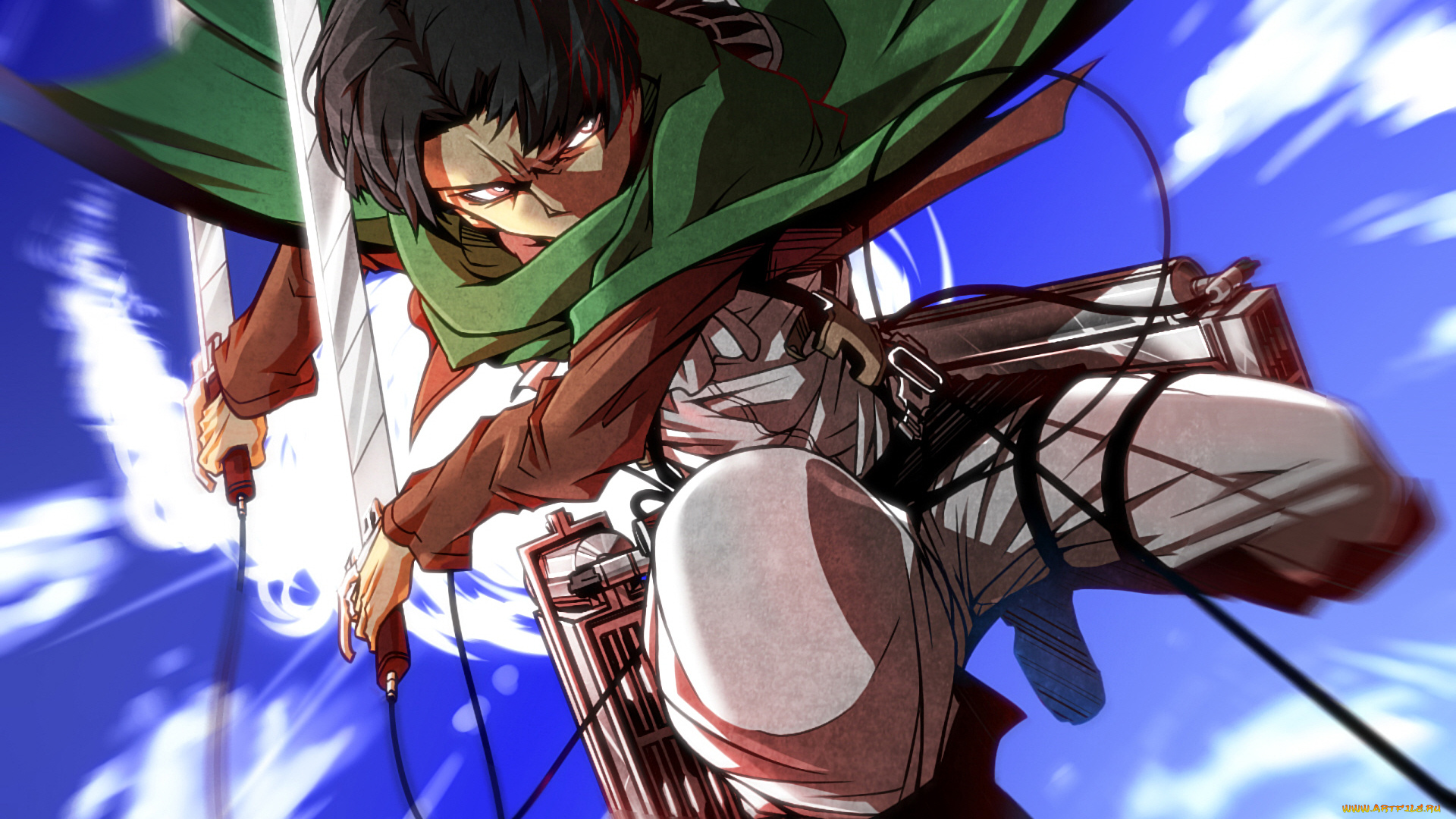 аниме, shingeki, no, kyojin, атака, титанов