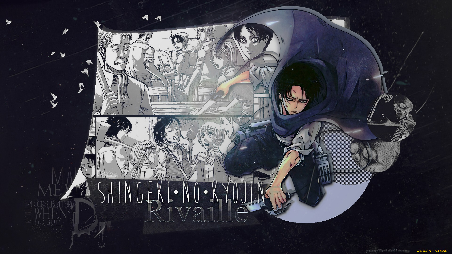 аниме, shingeki, no, kyojin, атака, титанов