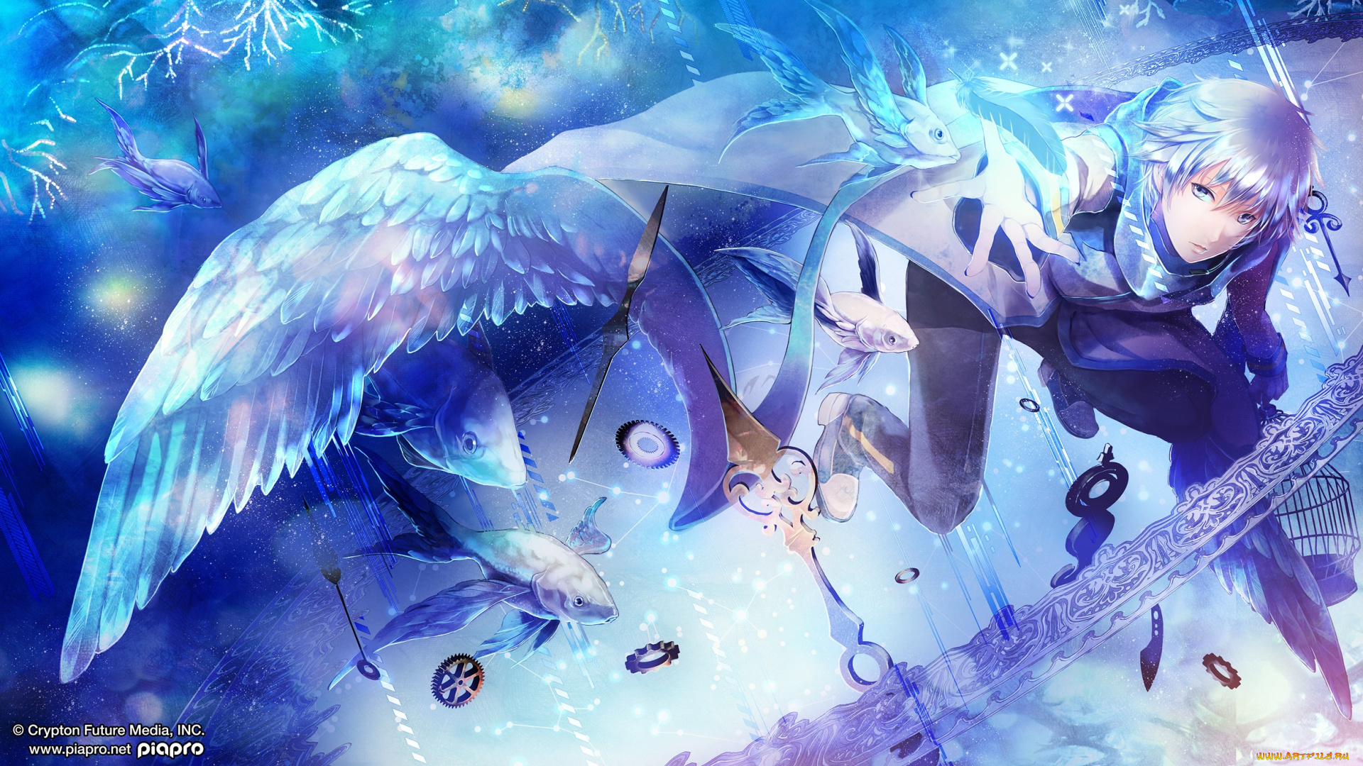 аниме, vocaloid, kaito