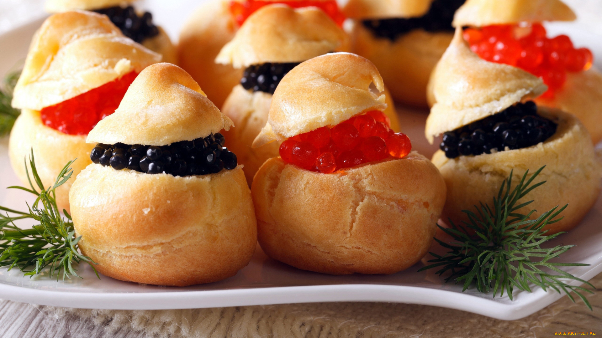 еда, бутерброды, , гамбургеры, , канапе, укроп, булочки, икра