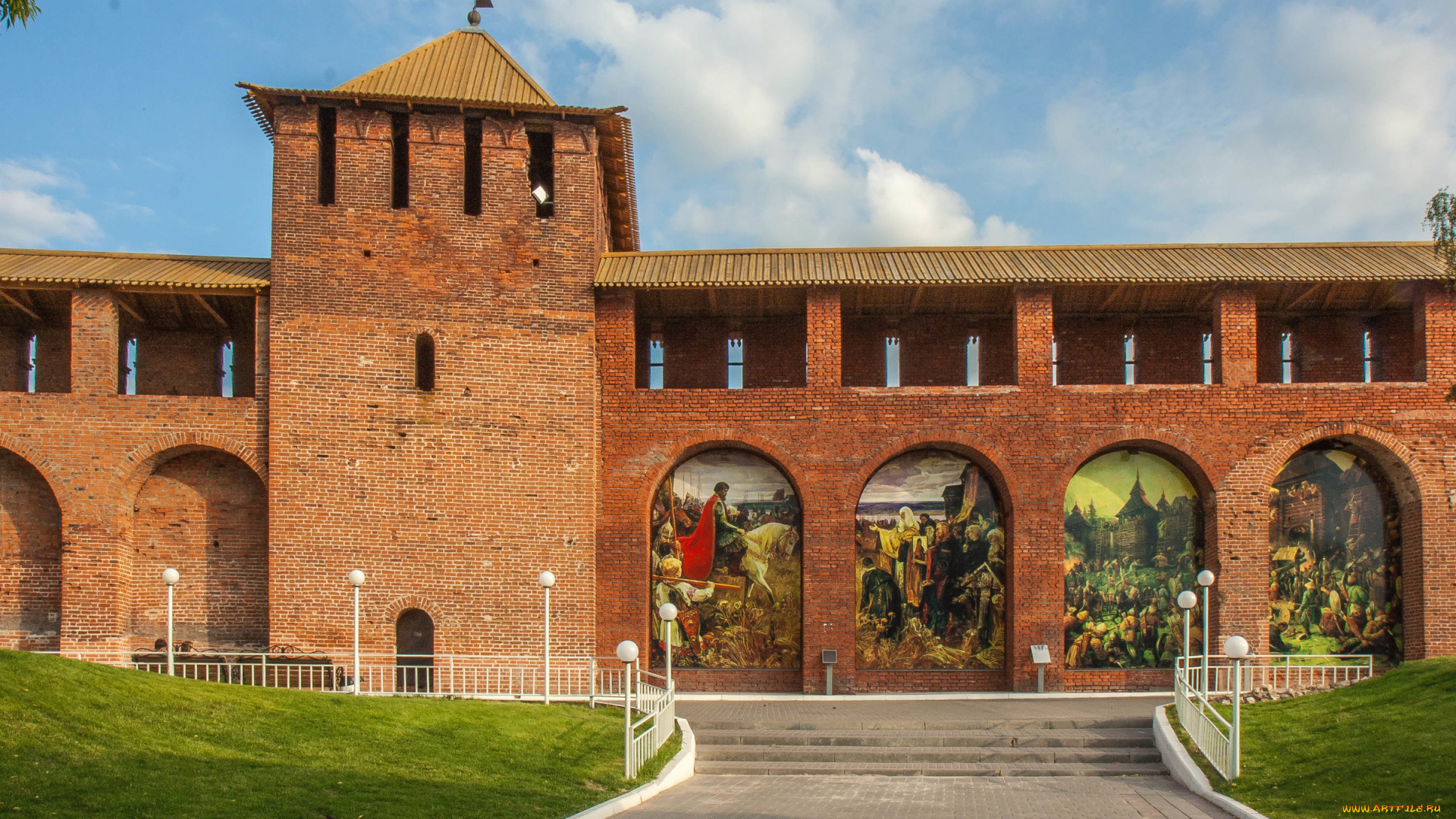 коломна, города, -, исторические, , архитектурные, памятники, башня, крель, стена