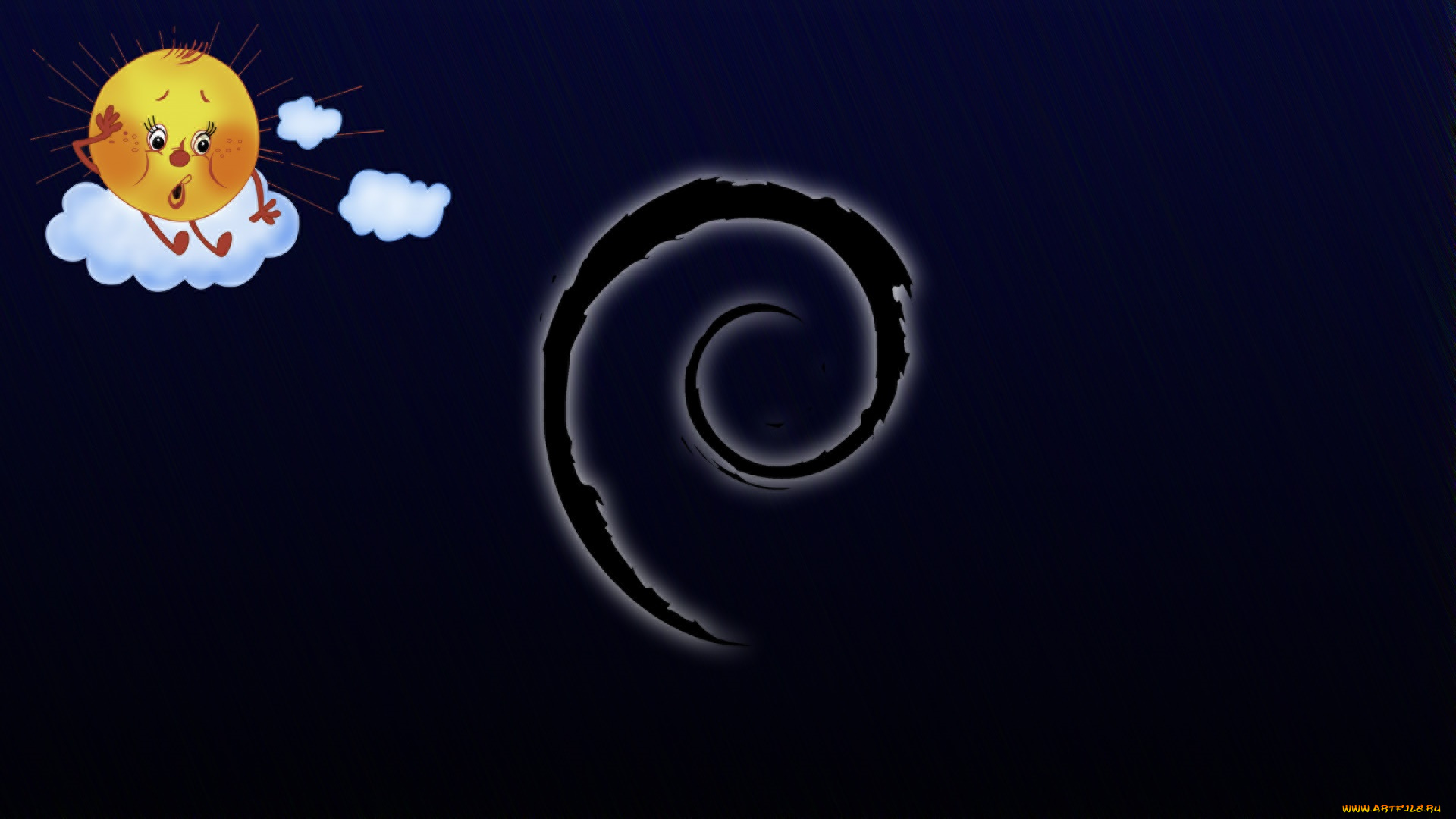 компьютеры, debian, фон, логотип