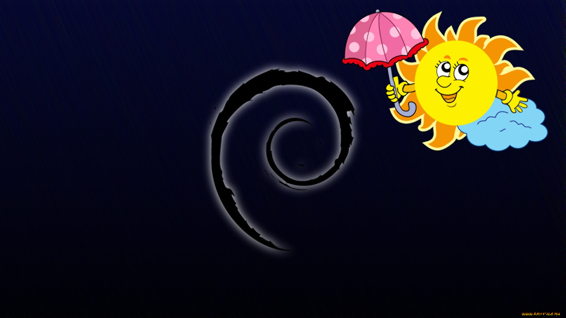 компьютеры, debian, фон, логотип