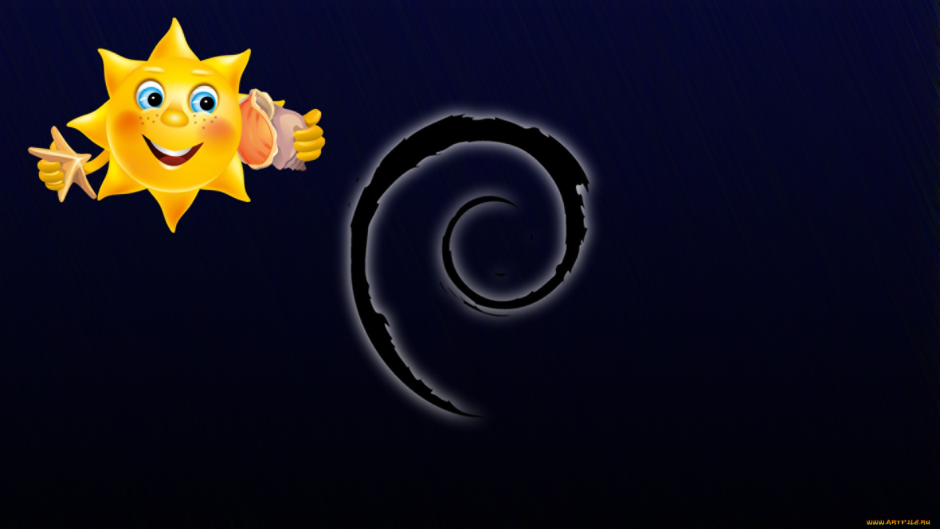 компьютеры, debian, логотип, фон