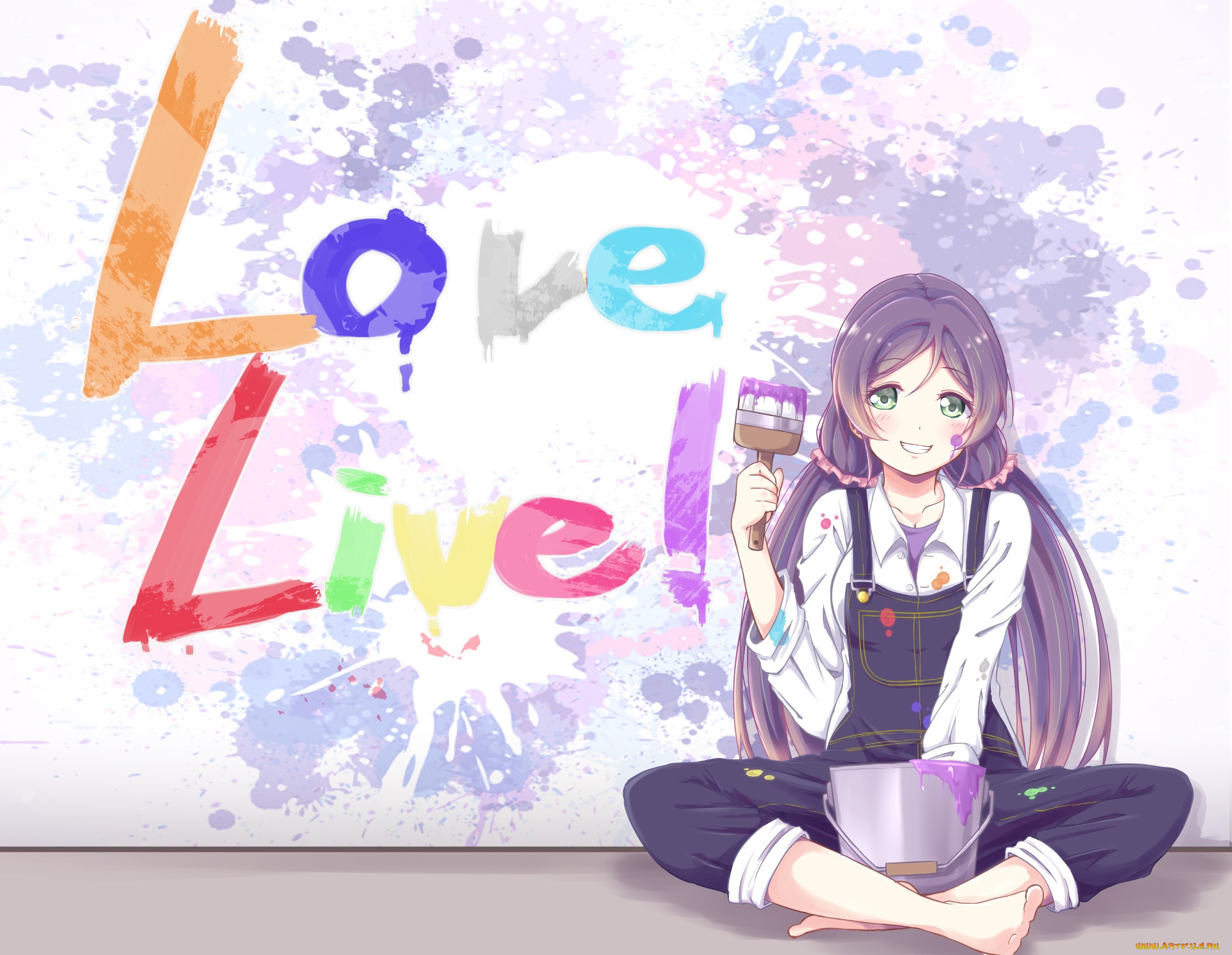 аниме, love, live, , school, idol, project, фон, взгляд, девушка