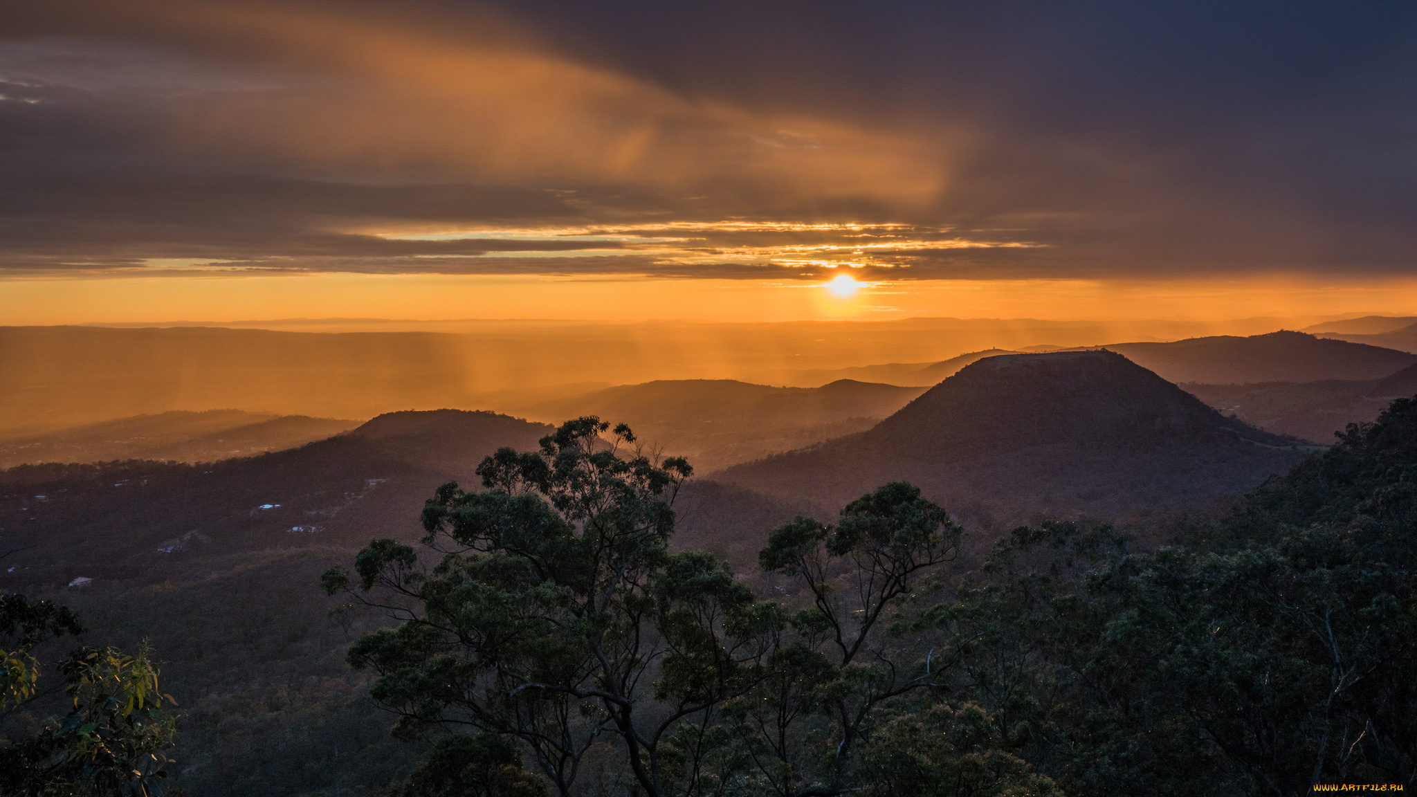 природа, горы, рассвет