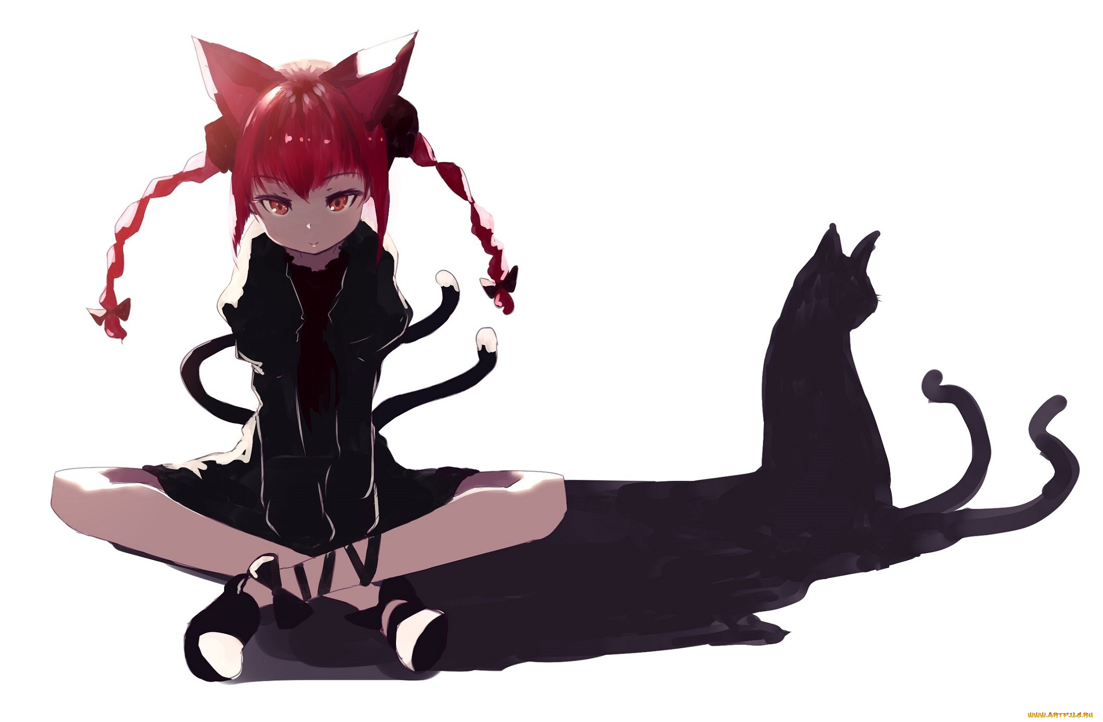 аниме, touhou, проект, восток, rin, kaenbyou