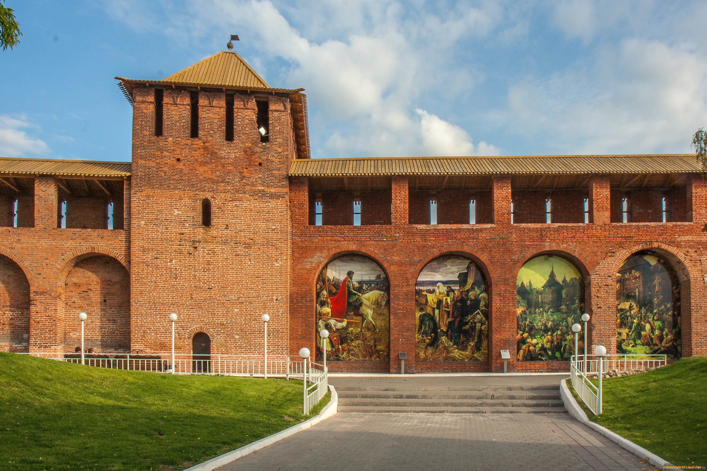 коломна, города, -, исторические, , архитектурные, памятники, башня, крель, стена