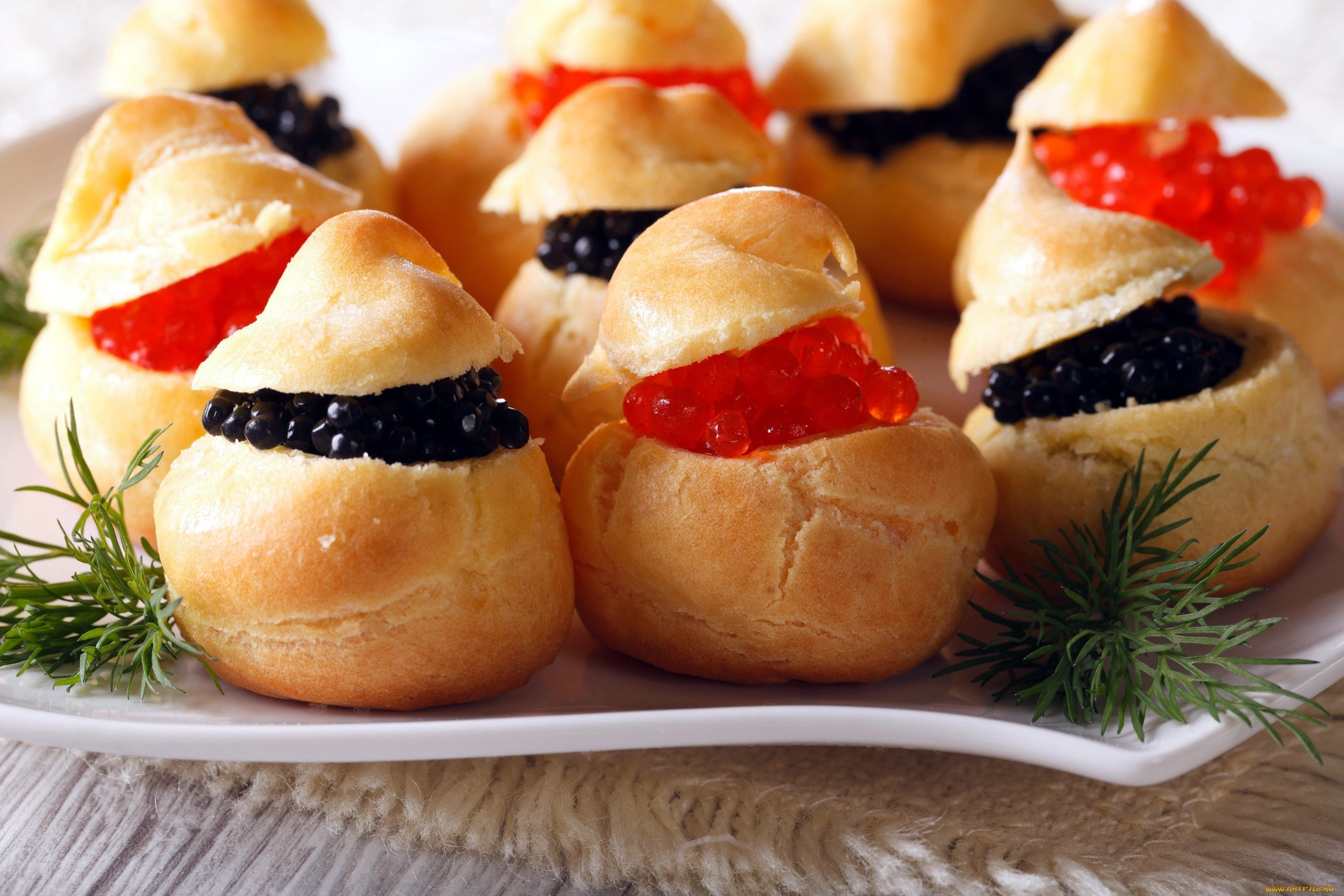 еда, бутерброды, , гамбургеры, , канапе, укроп, булочки, икра