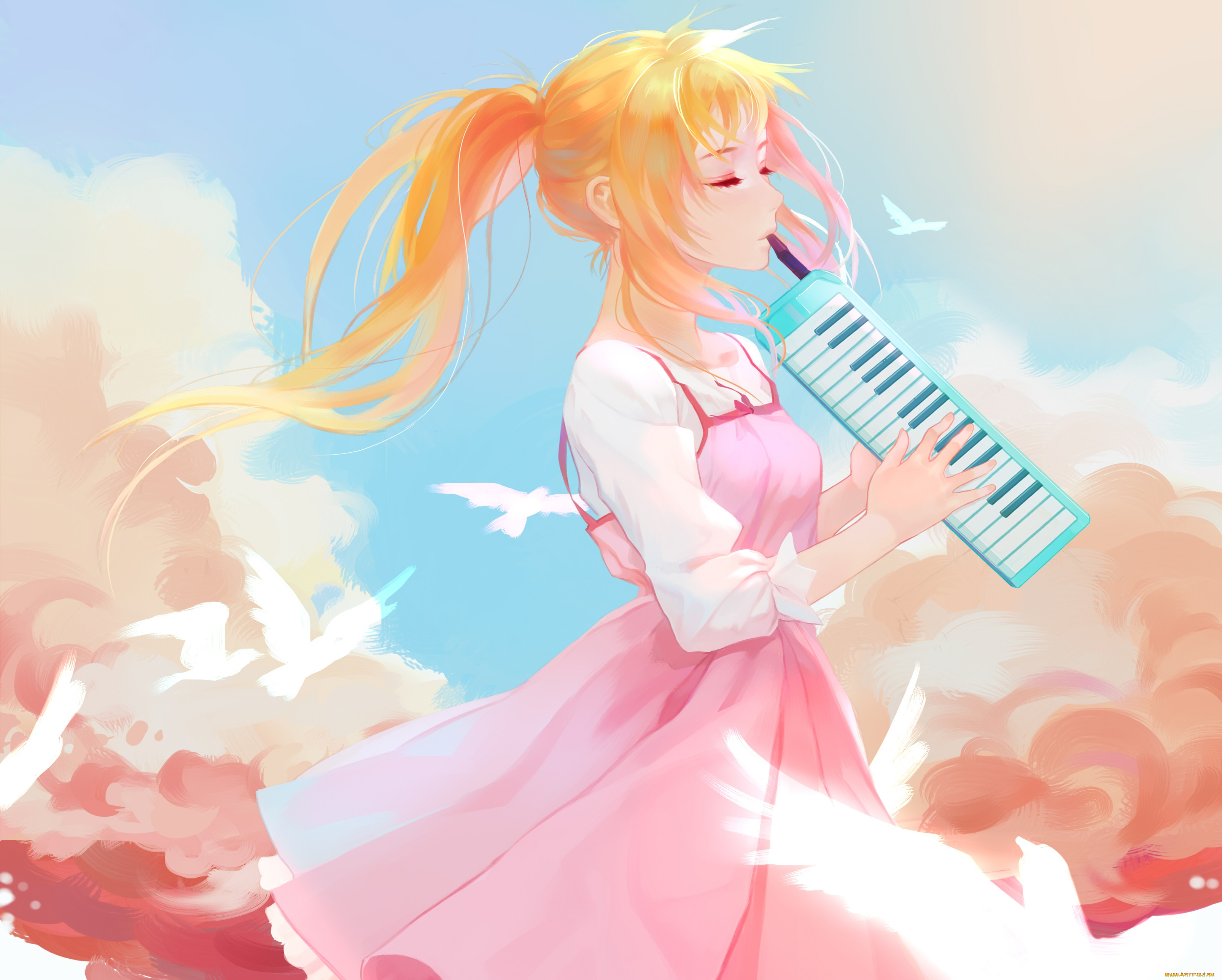 аниме, shigatsu, wa, kimi, no, uso, каори