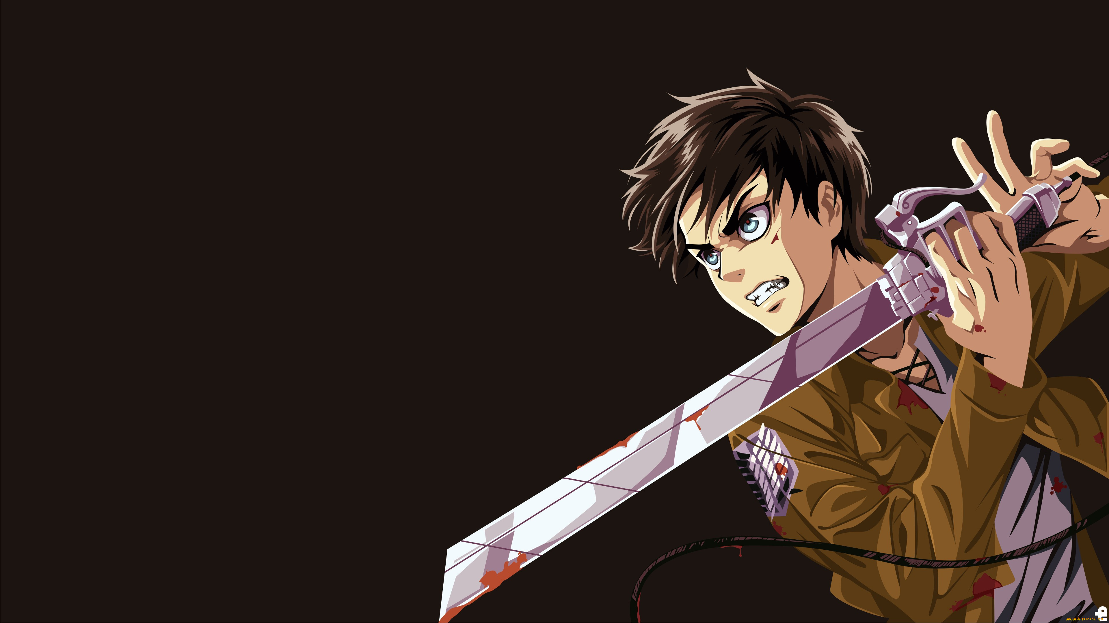 аниме, shingeki, no, kyojin, ken, survivor, eren, sword, anime, attack, on, titan, shingeki, no, kyojin, manga, japansese, giant, blade