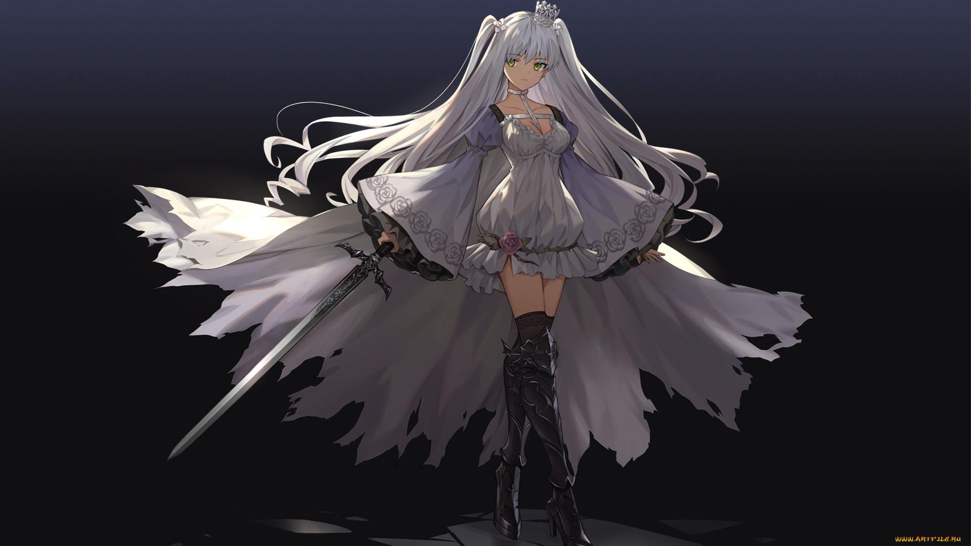 аниме, оружие, , техника, , технологии, девушка