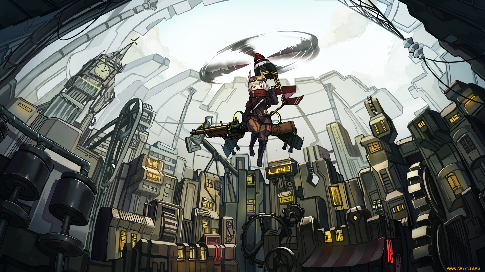 аниме, оружие, , техника, , технологии, город