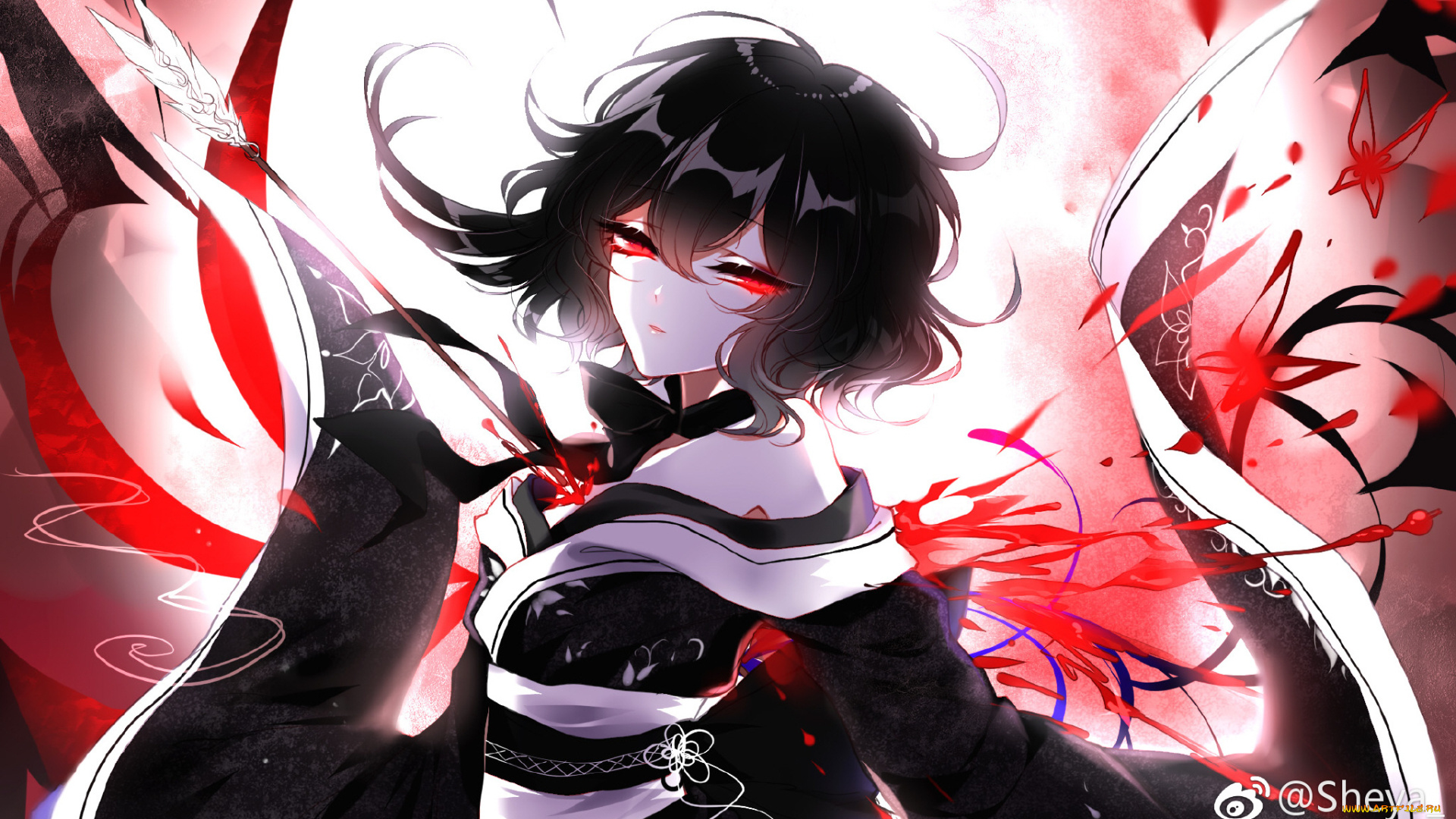 аниме, touhou, девушка