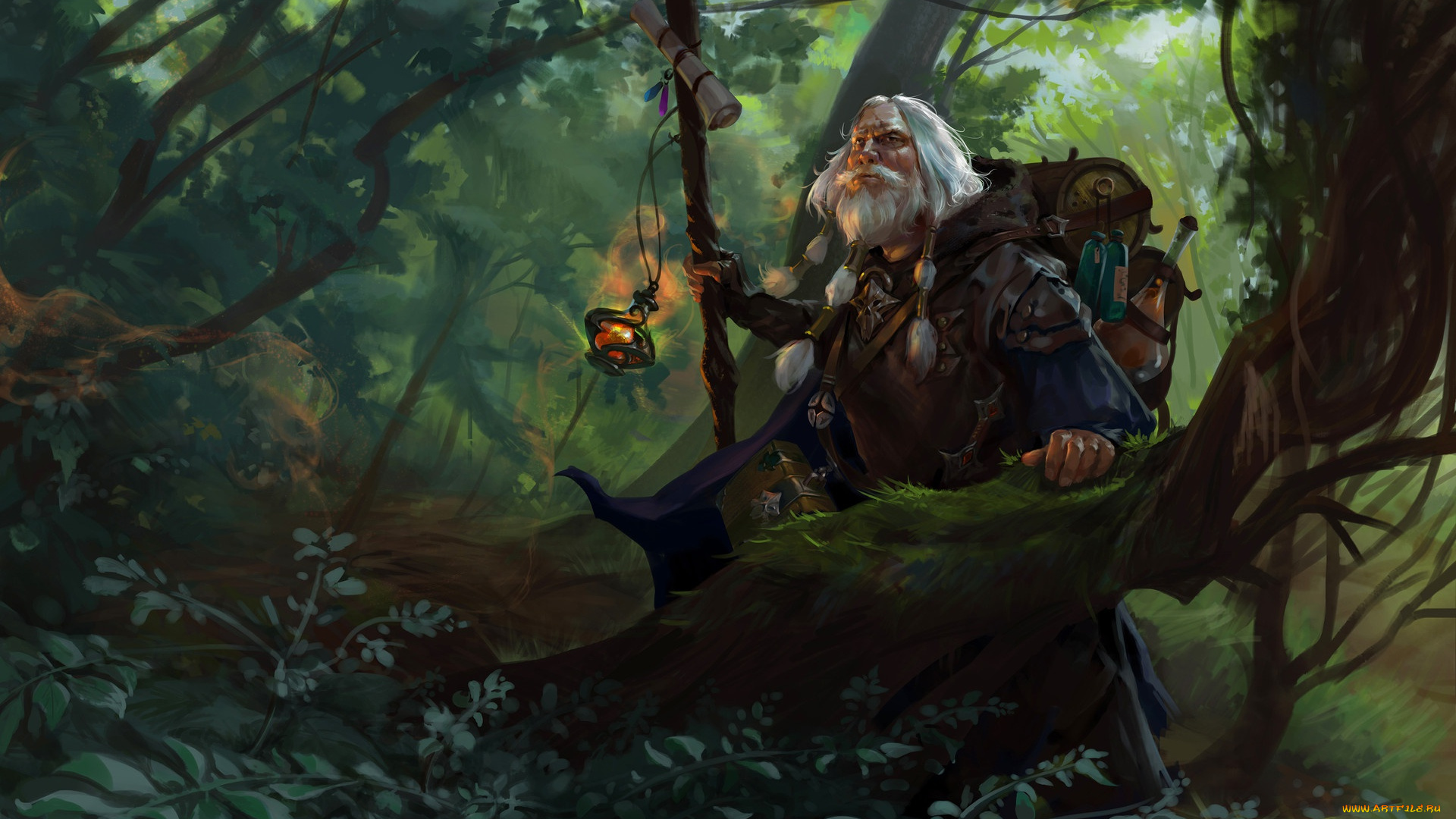 фэнтези, люди, дедушка
