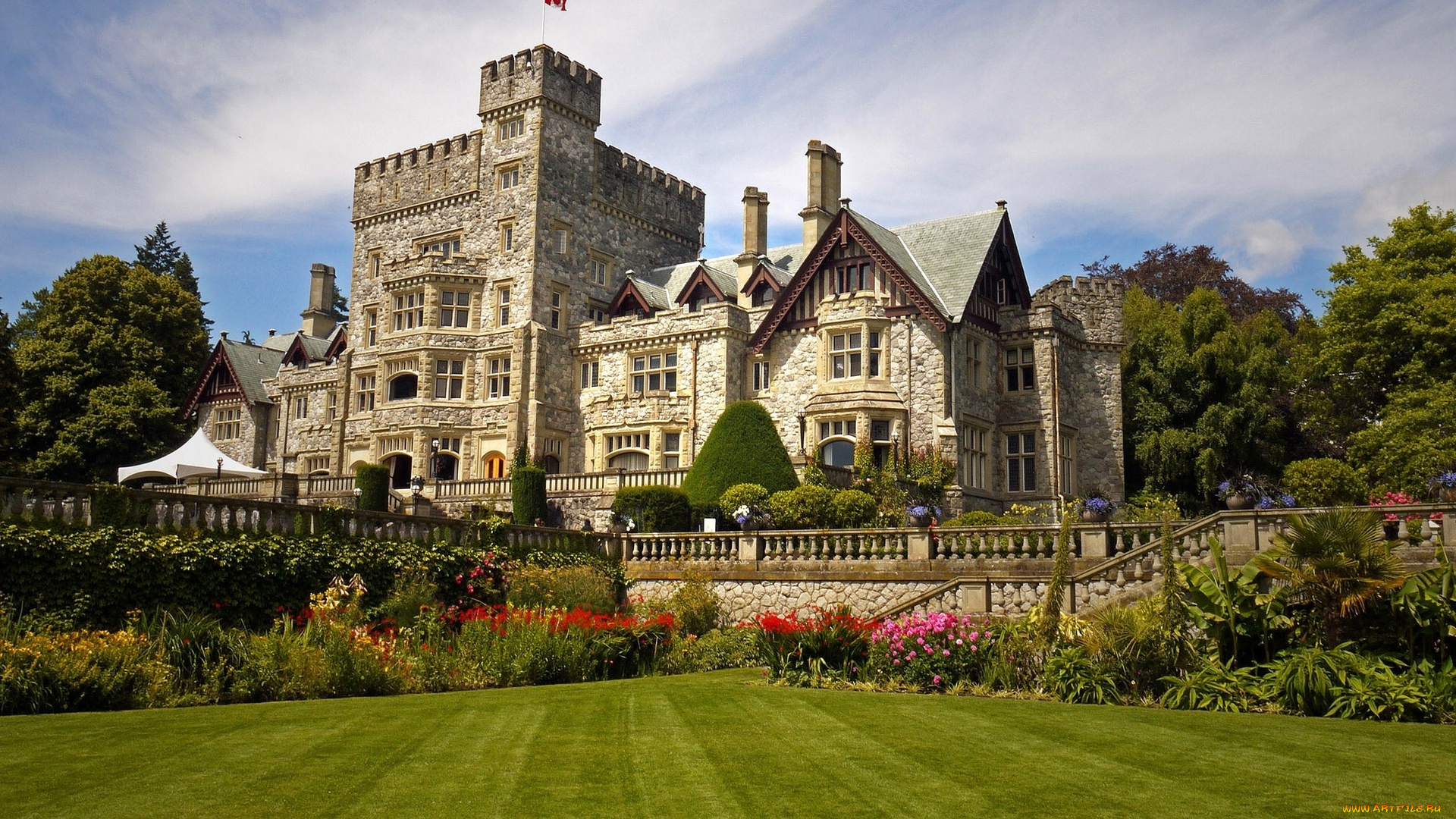 города, замки, англии, здание, город, замок