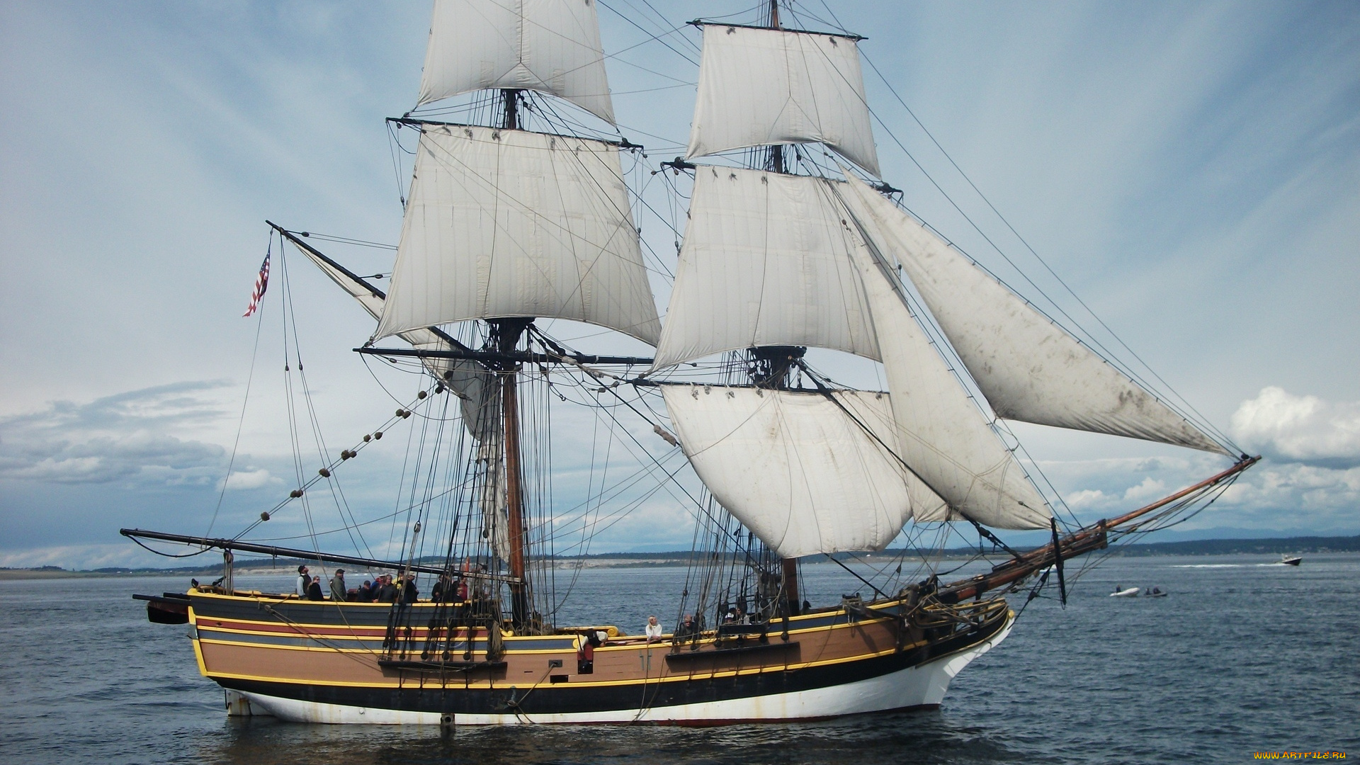 корабли, парусники, море, вода, корабль, парусник