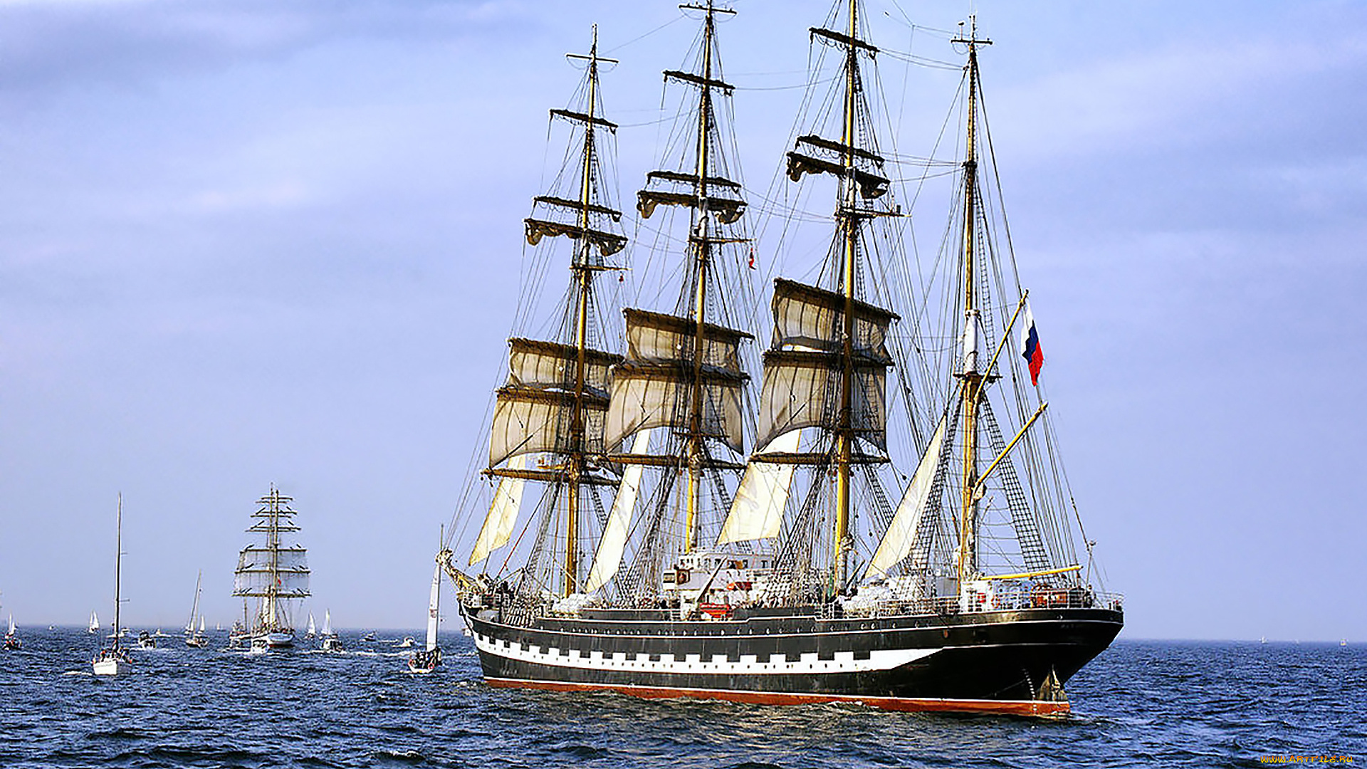 корабли, парусники, парусник