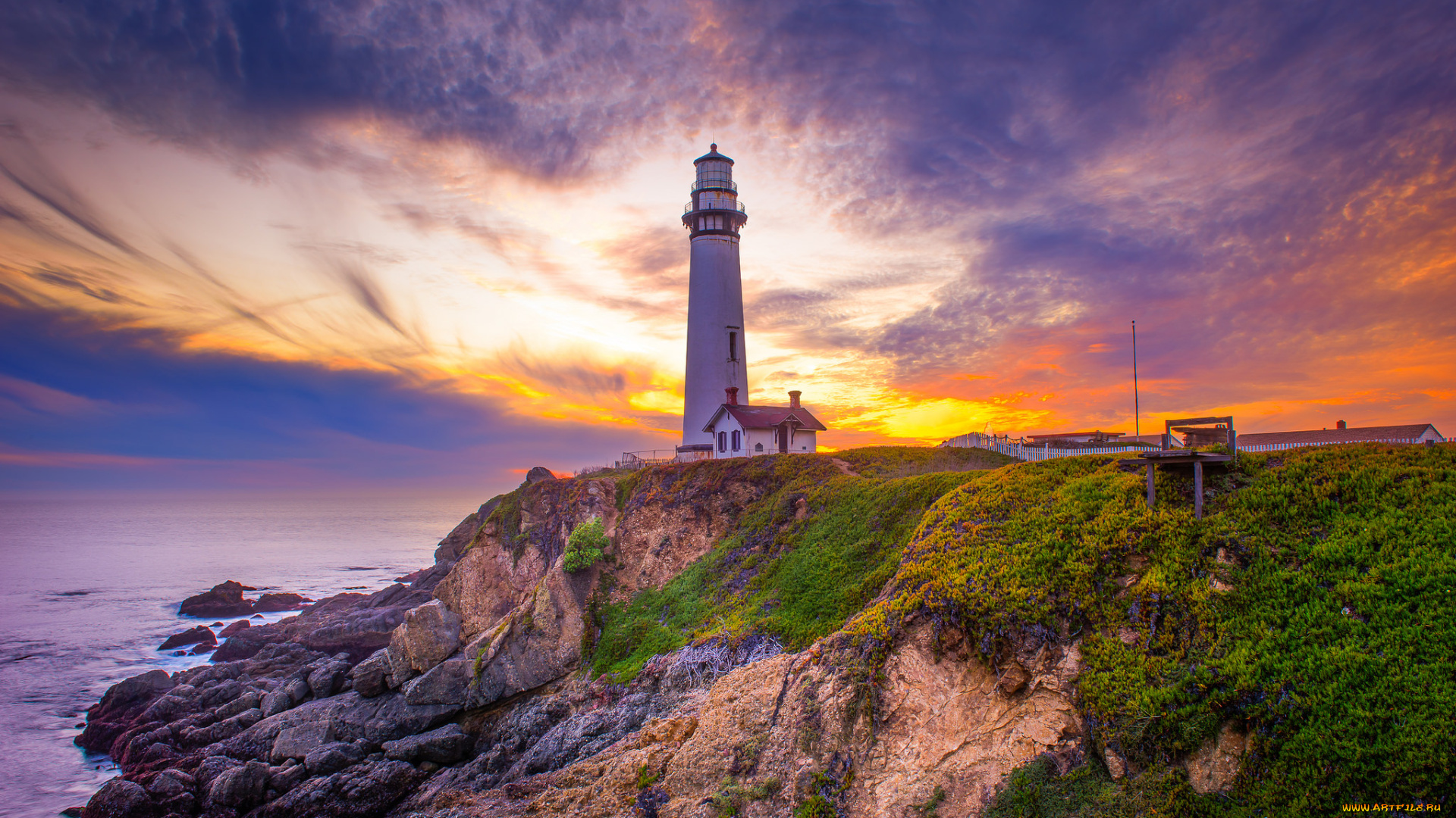 природа, маяки, простор
