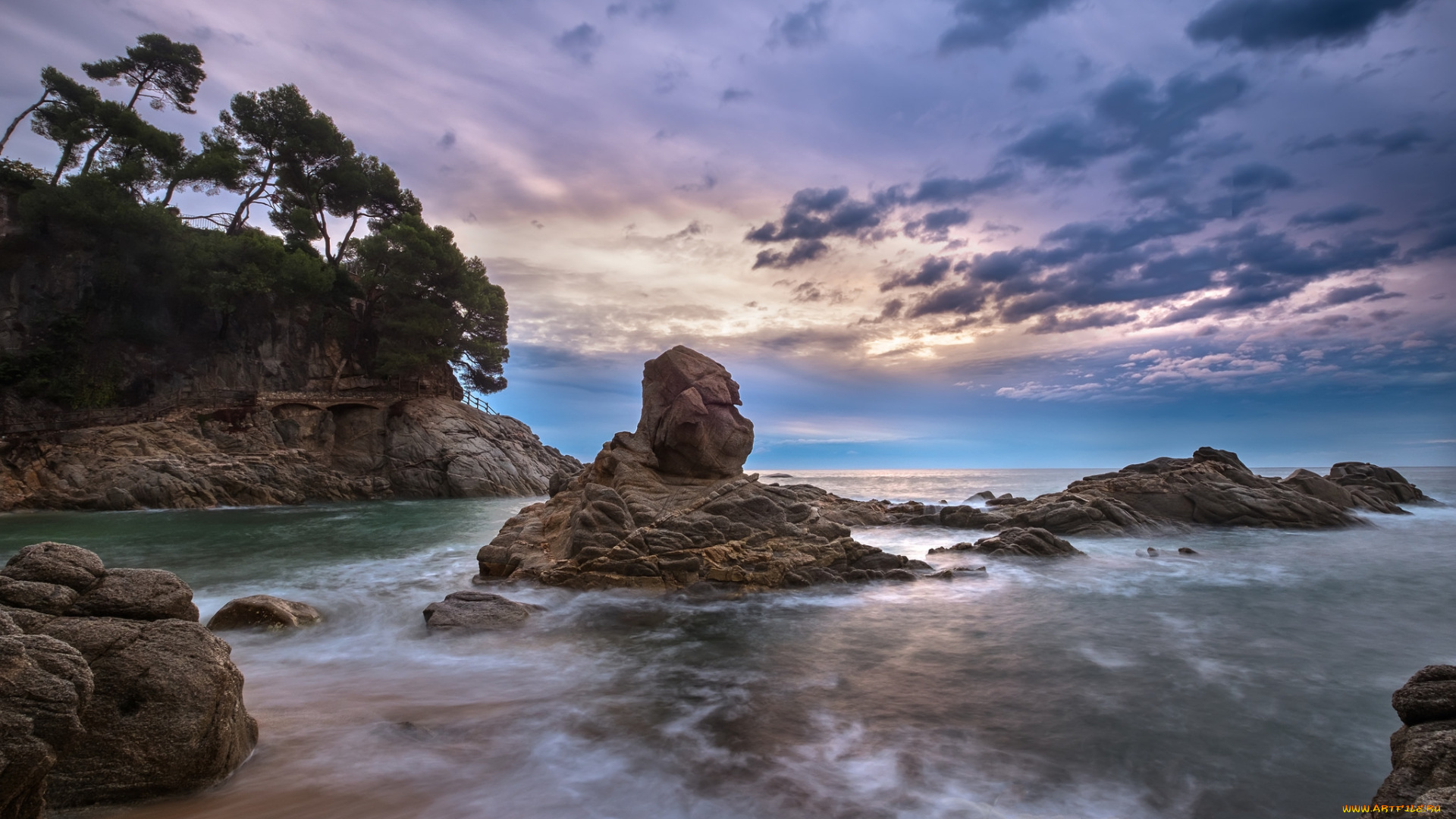 природа, побережье, простор