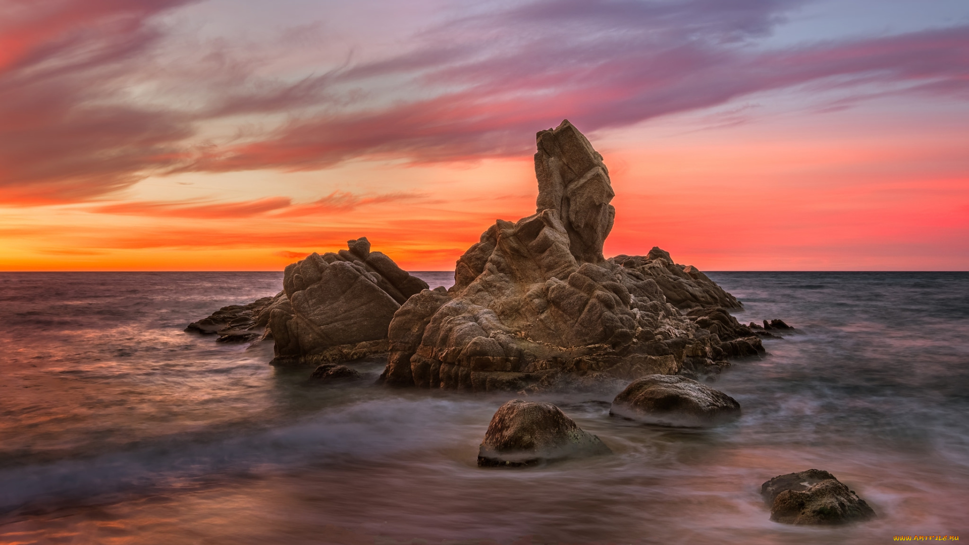 природа, побережье, простор