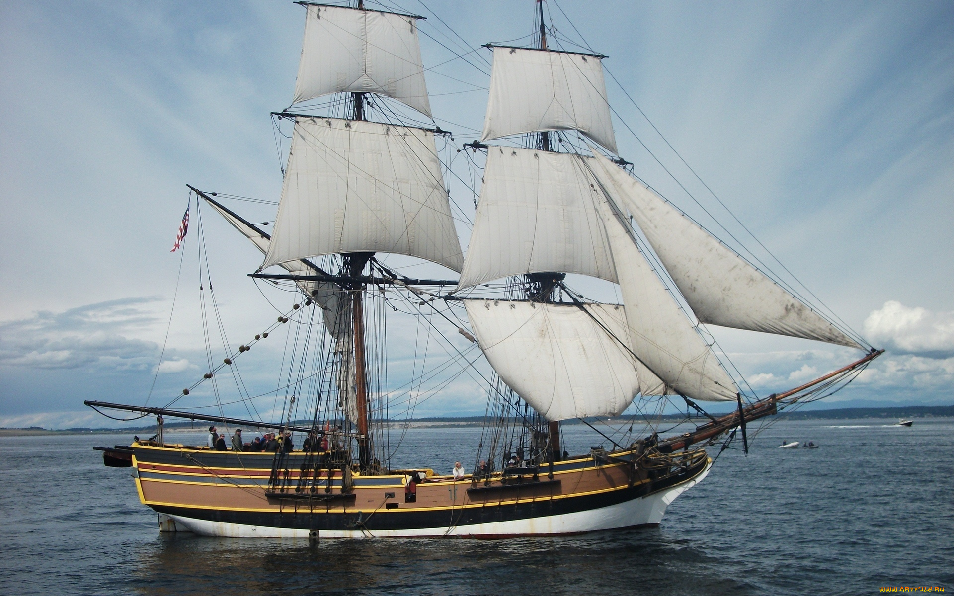 корабли, парусники, море, вода, корабль, парусник