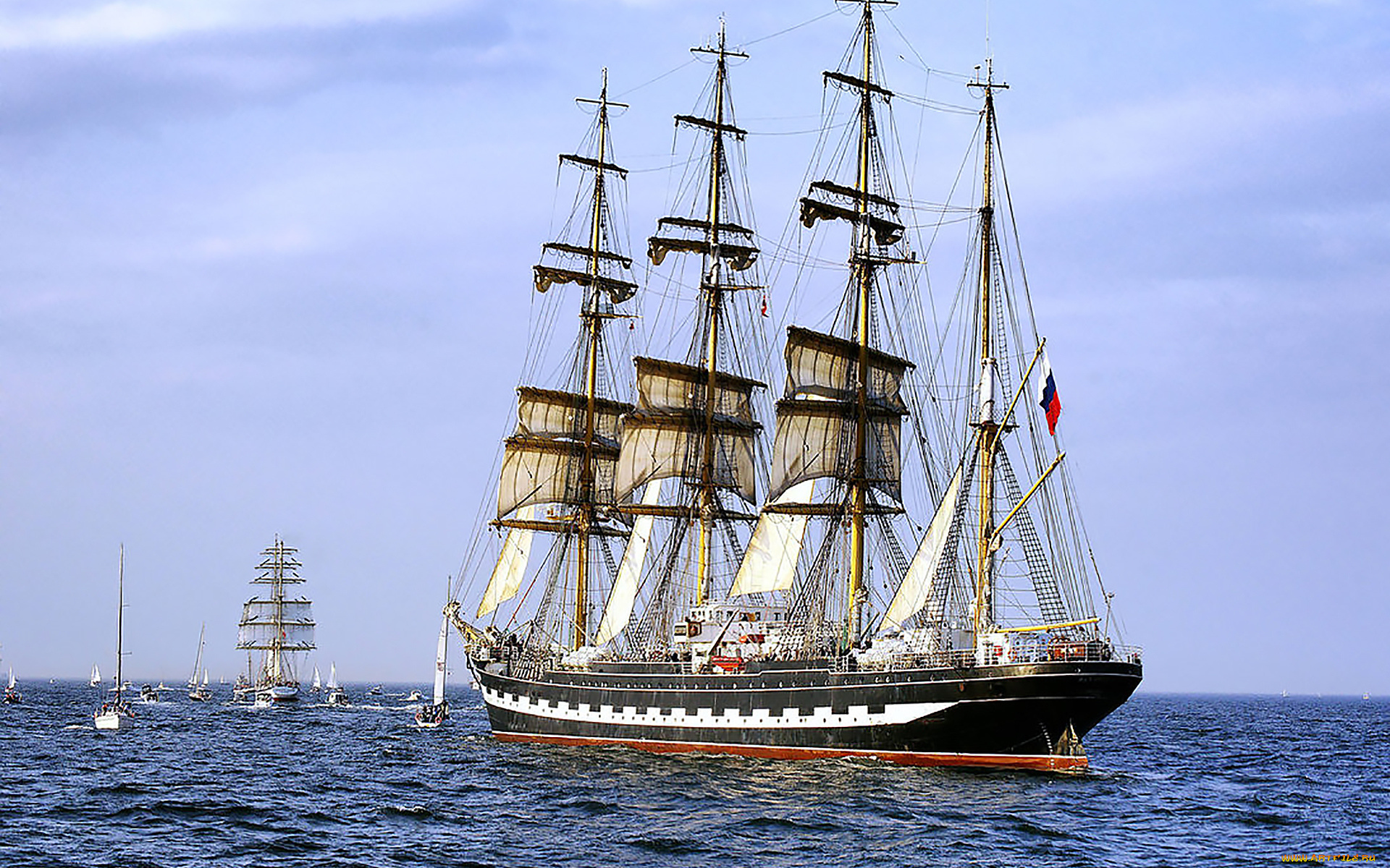 корабли, парусники, парусник