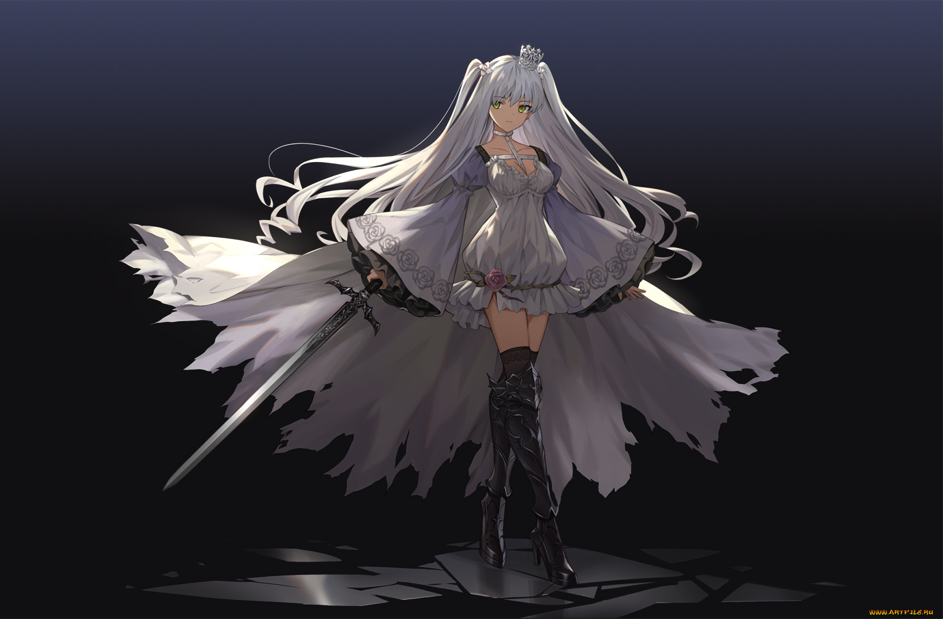 аниме, оружие, , техника, , технологии, девушка