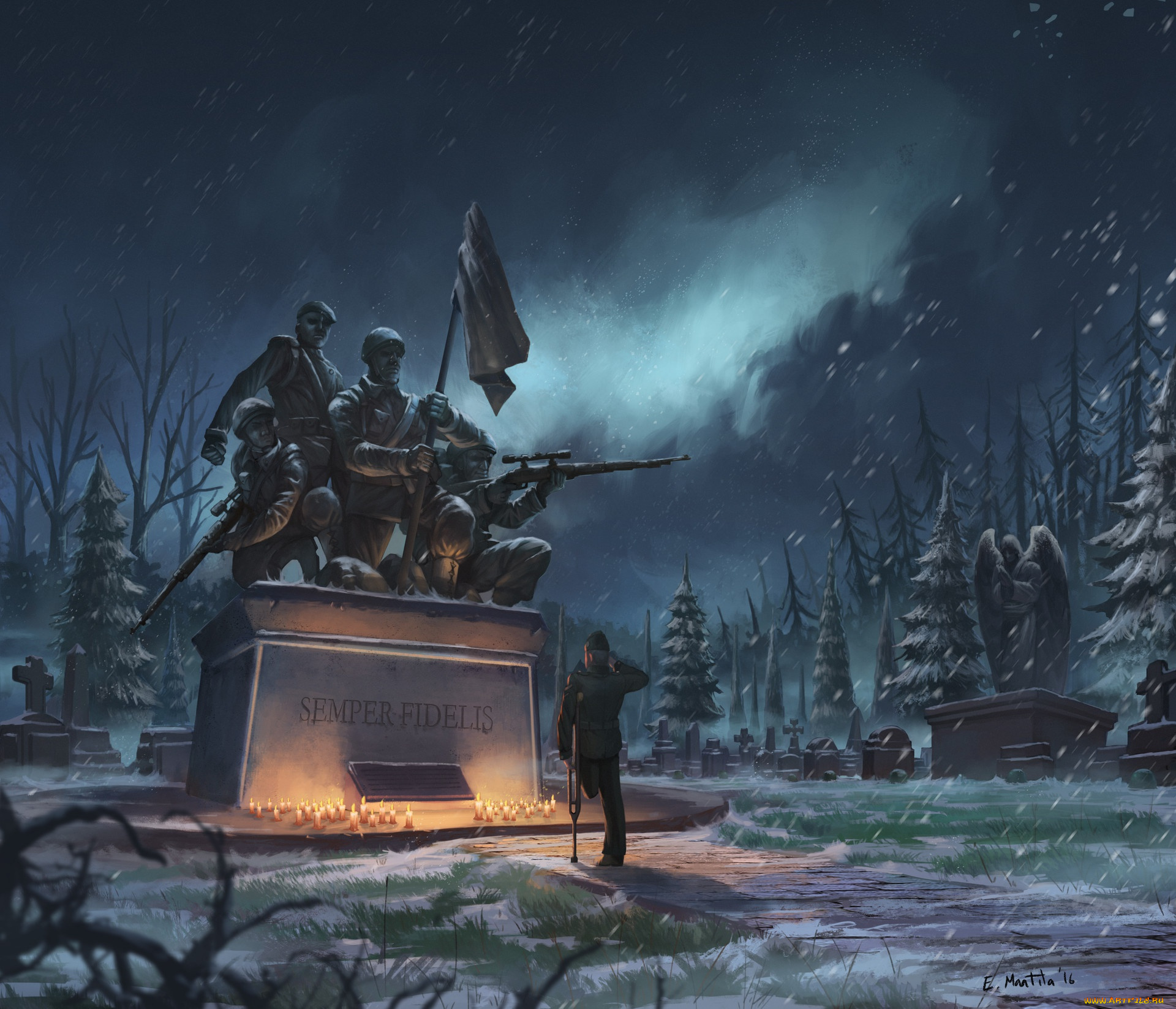 рисованное, комиксы, памятник, caravan, challenge, кладбище, last, man, standing, инвалид, честь, человек