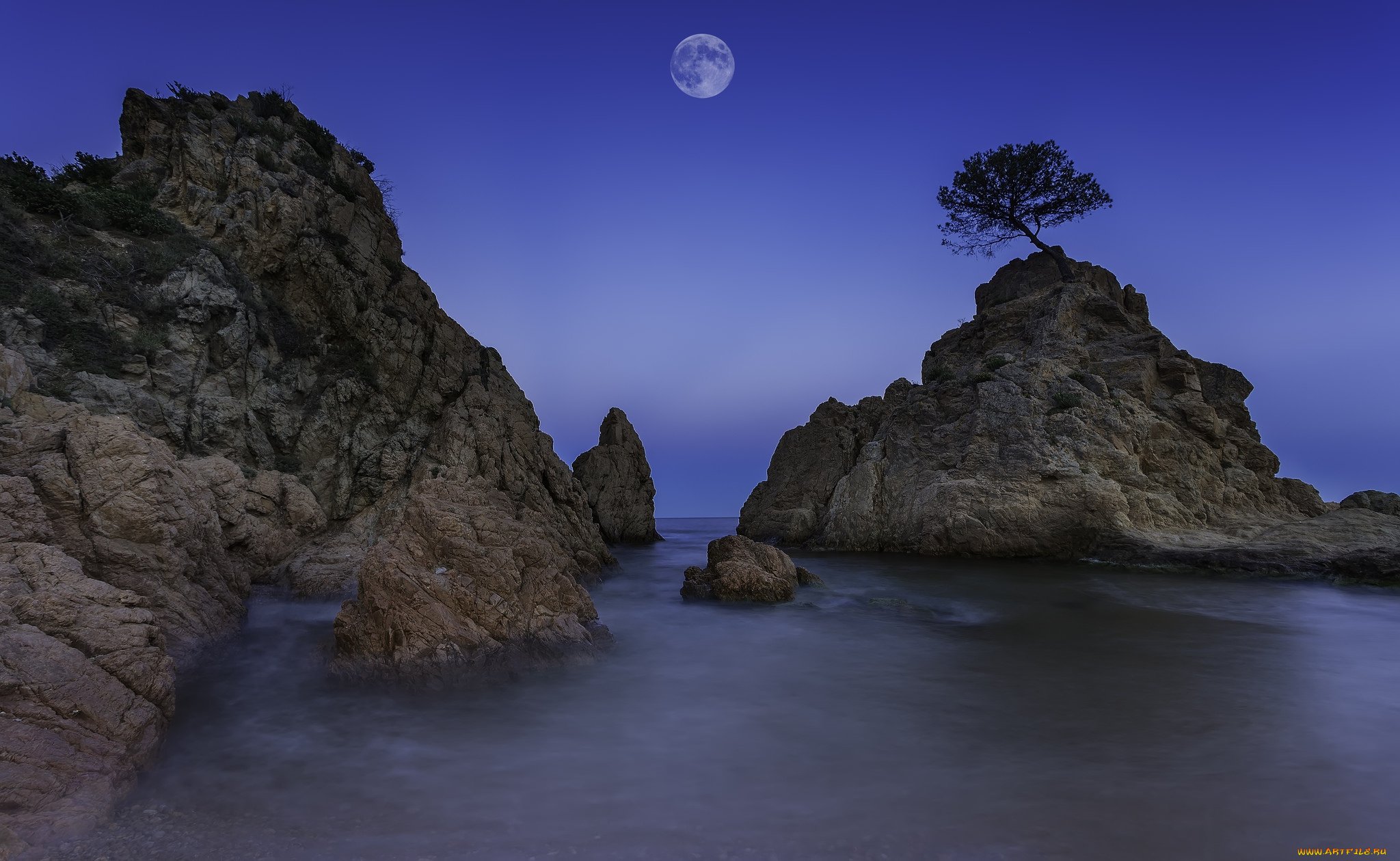 природа, побережье, простор